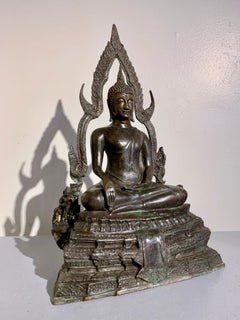 Thailändischer Bronze-Buddha, Phra Phuttha Chinnarat, frühes 20. Jahrhundert, Thailand