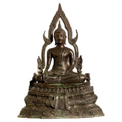 Thailändischer Bronze-Buddha, Phra Phuttha Chinnarat, frühes 20. Jahrhundert, Thailand