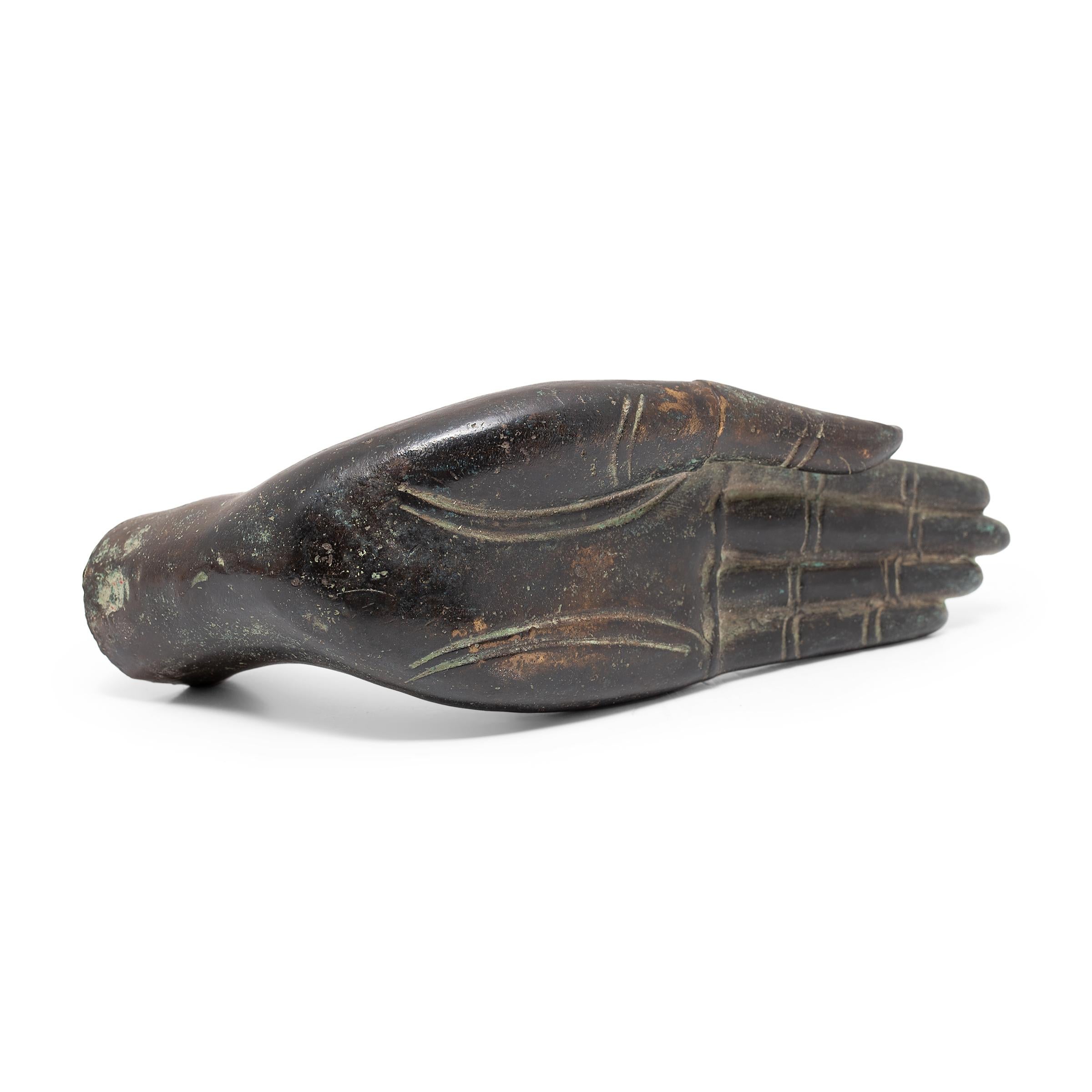 Thai Bronze Buddha's Hand, 19th Century In Good Condition In Chicago, IL