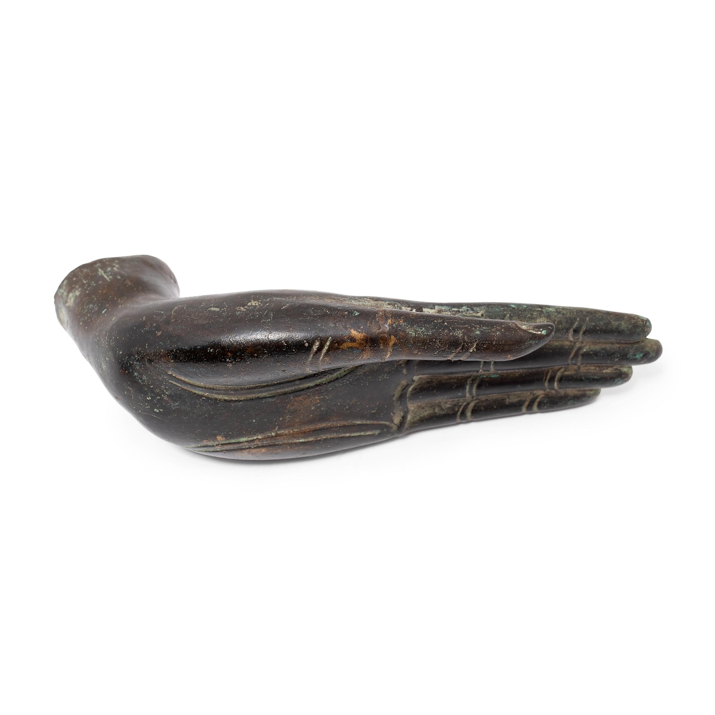 Thai Bronze Buddha's Hand, 19th Century 1