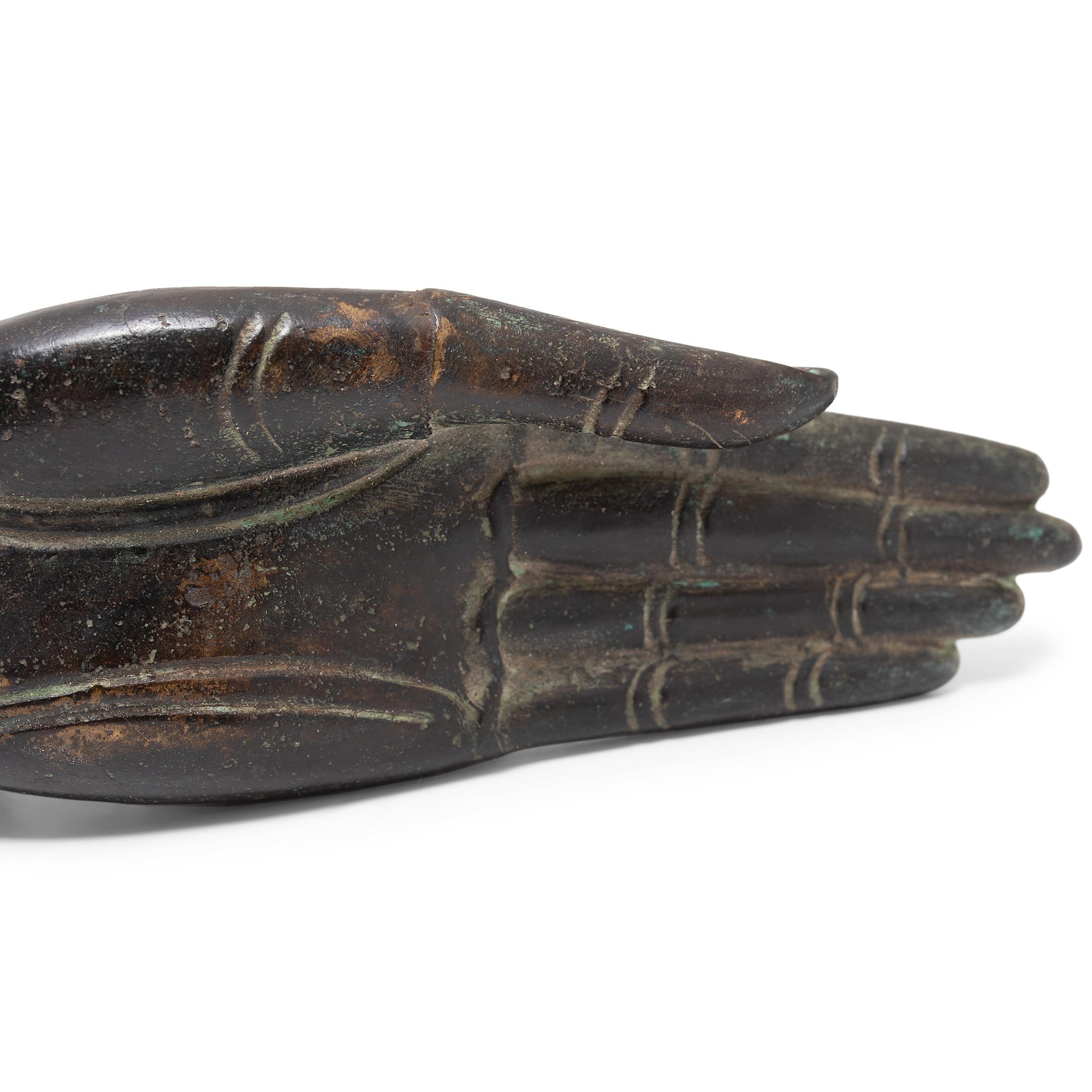 Thai Bronze Buddha's Hand, 19th Century 2