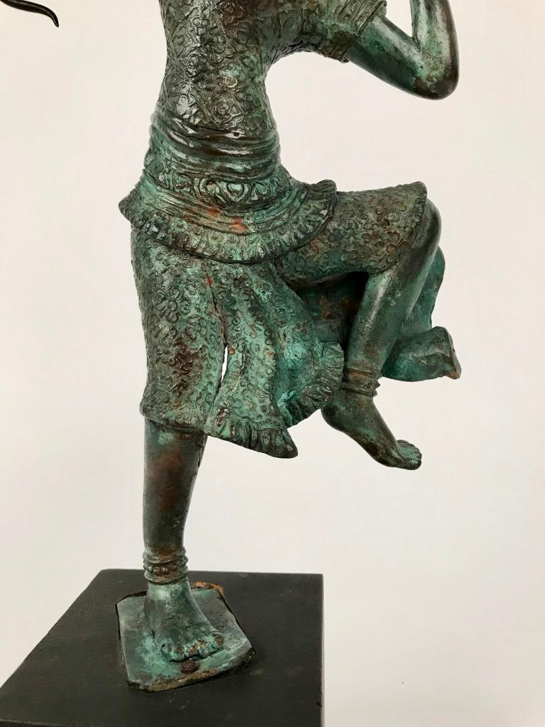 Tribal Thai Bronze of Rama as an Archer