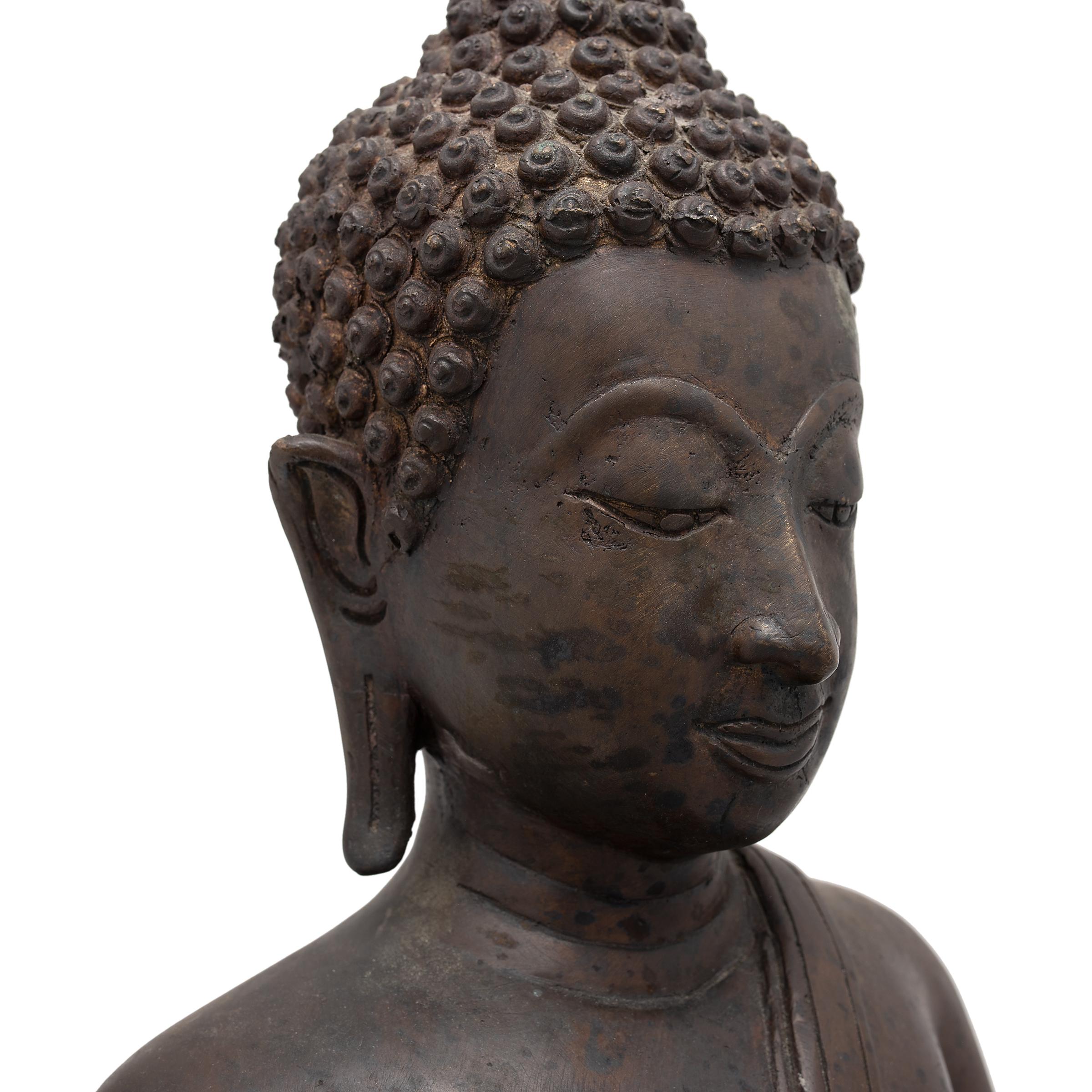 19th Century Thai Bronze Seated Buddha, c. 1850