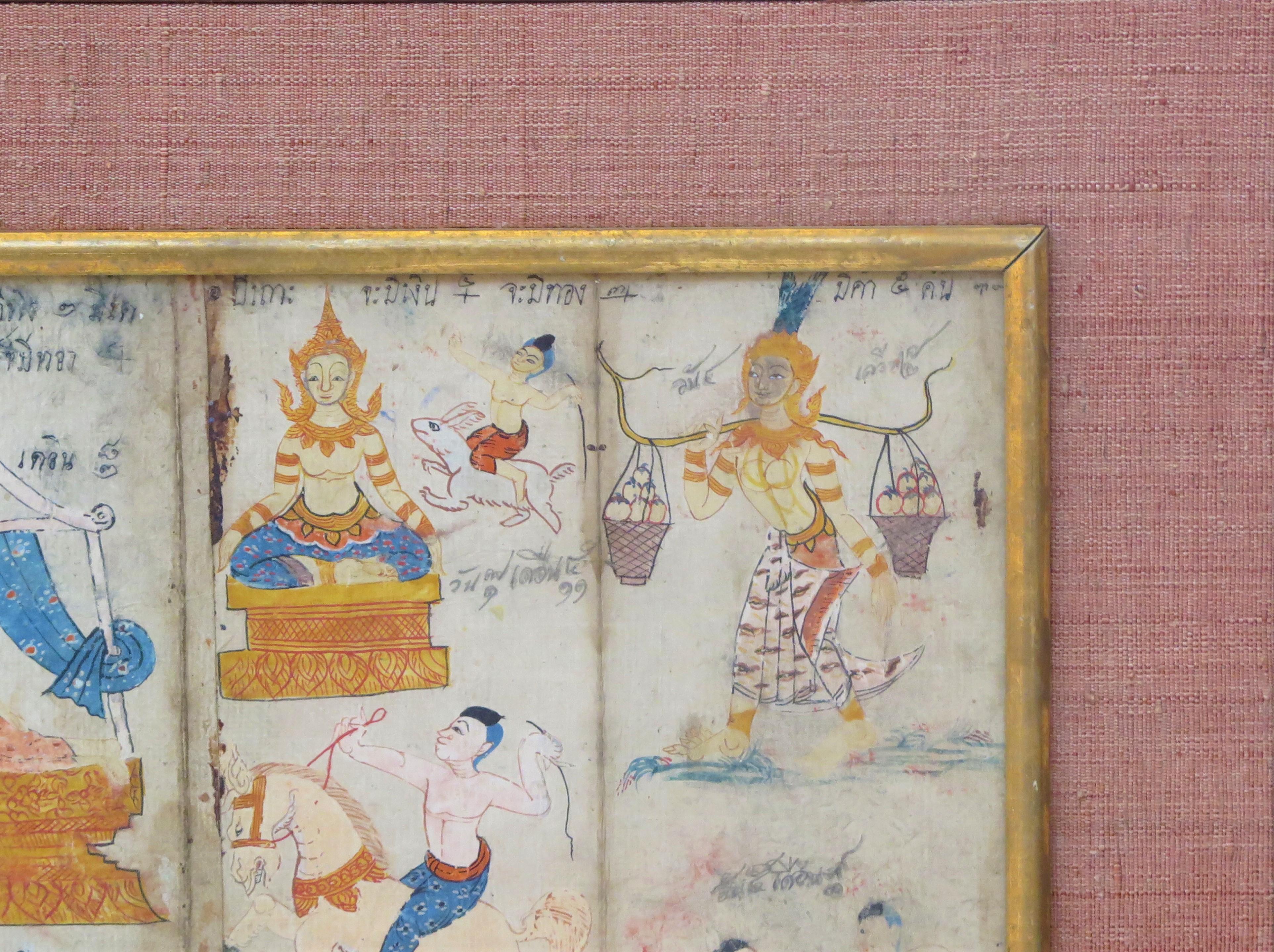 Folk Art Thai Buddhist Painting