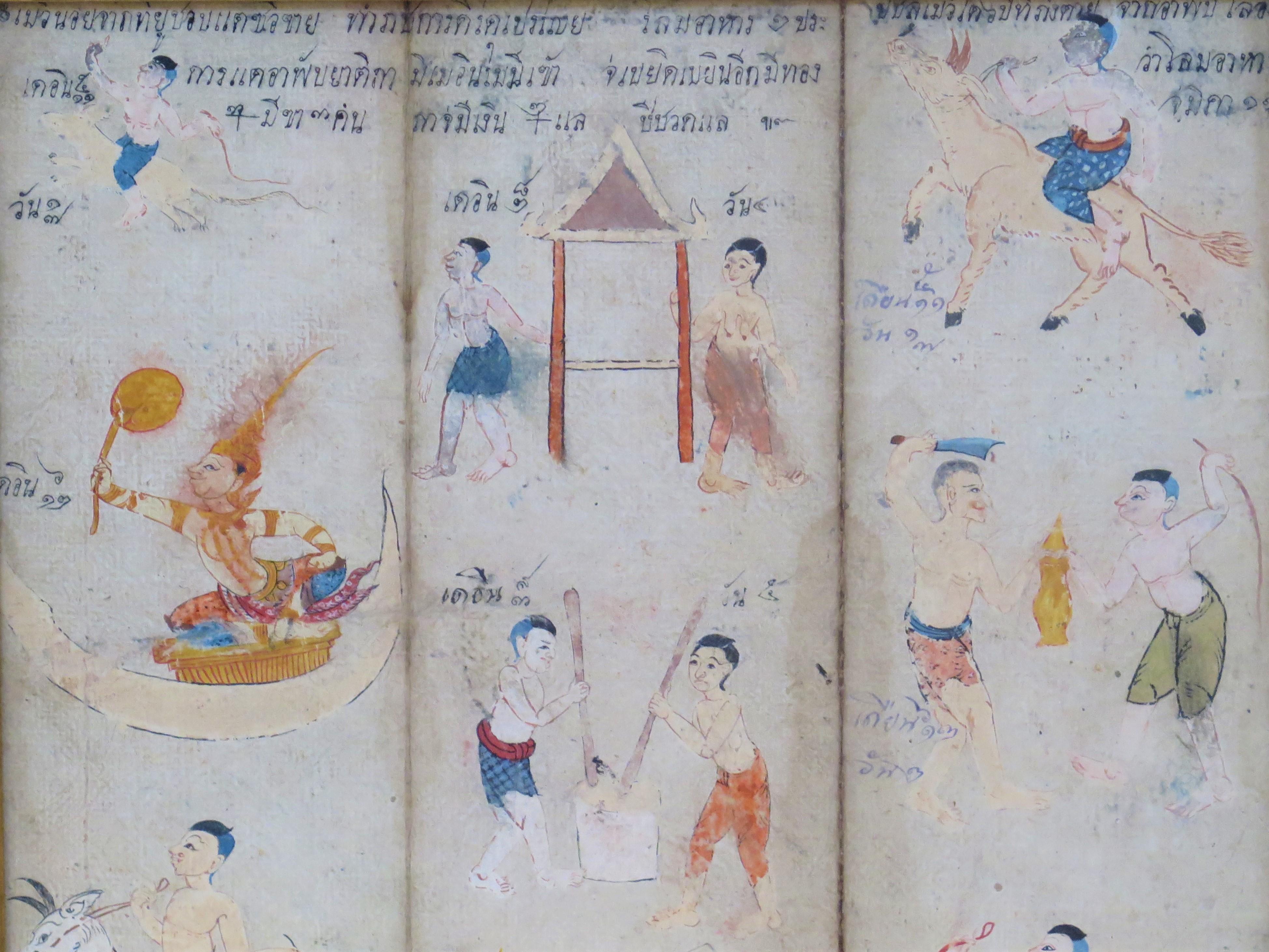 Hand-Painted Thai Buddhist Painting