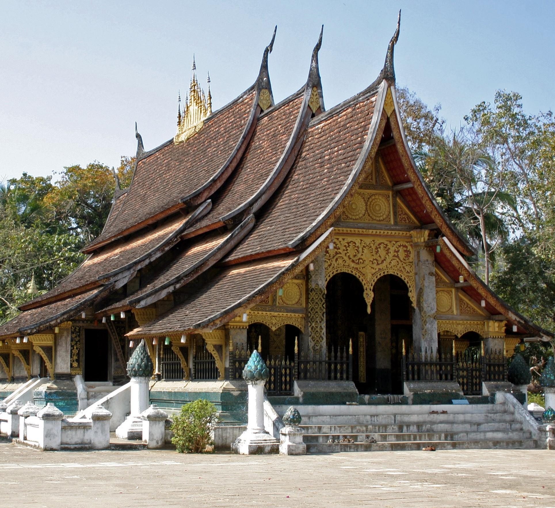 Thai geschnitzt Ebonized hölzernen Chofa Tempel Turm auf Sockel 6