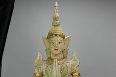 Thai Carved Wood Statue of a Dancer, 20th Century