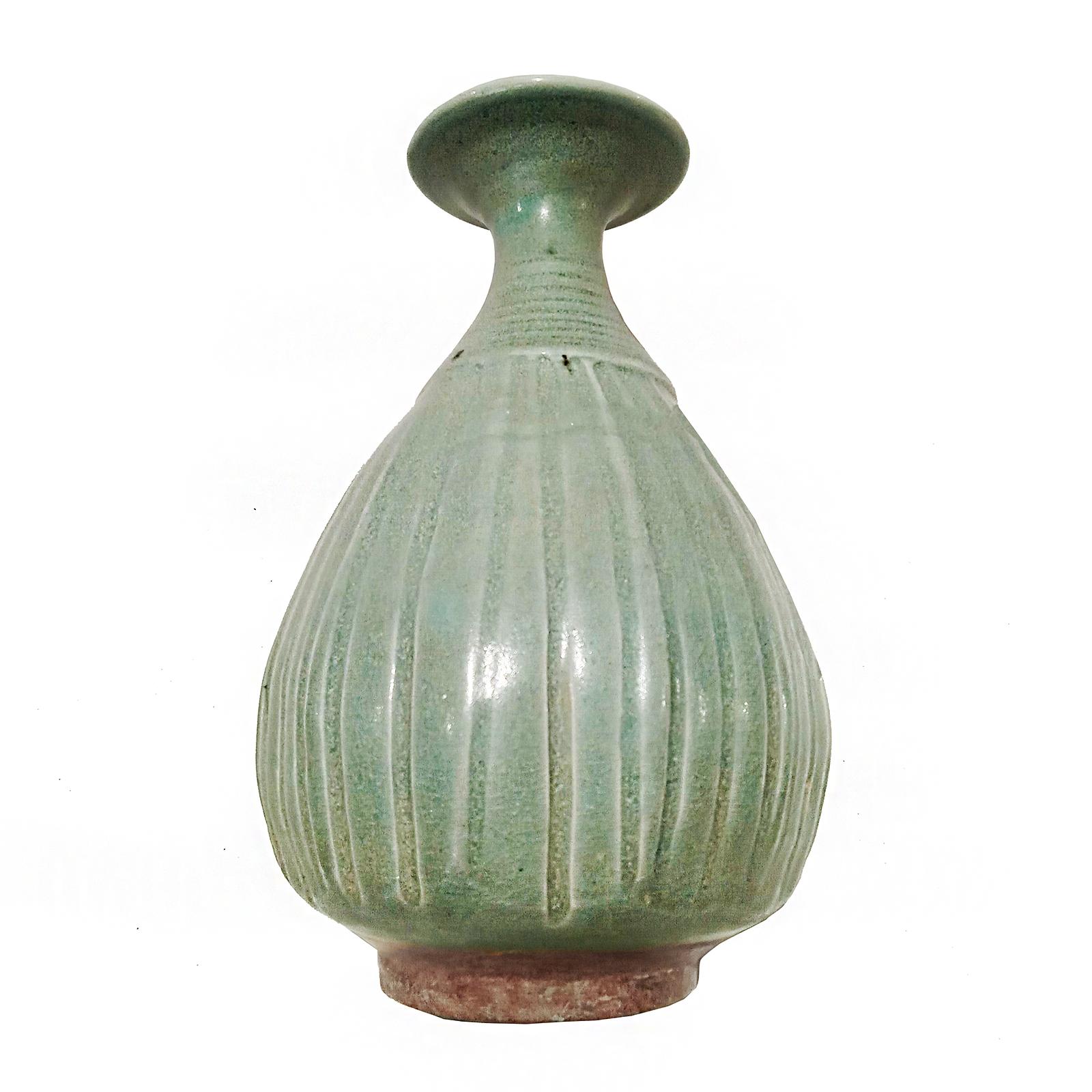 A beautiful Celadon vase from Thailand, late 19th Century. 

While the golden age of Thai ceramics ended around the 15-16th Centuries, Thai artisans transmitted the craft through generations, later producing smaller numbers of pieces with different