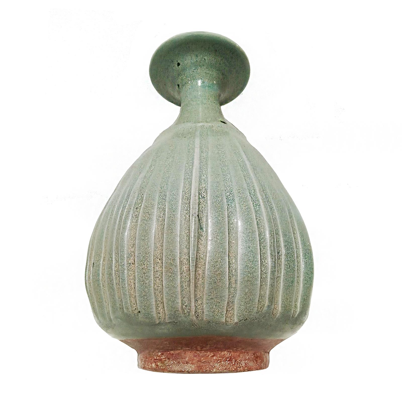Glazed Thai Celadon Vase, Late 19th Century For Sale