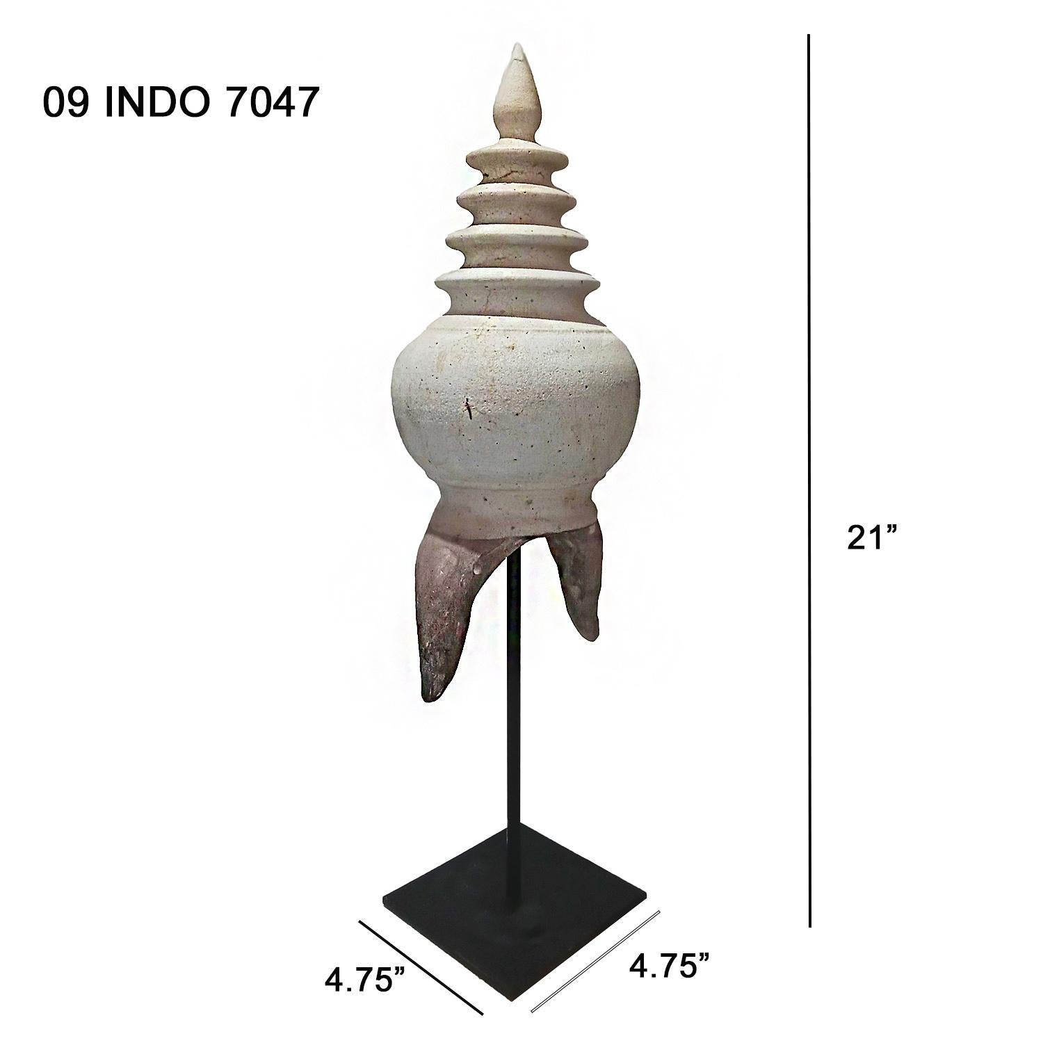 Thai Ceramic Stupa, on Stand For Sale 3