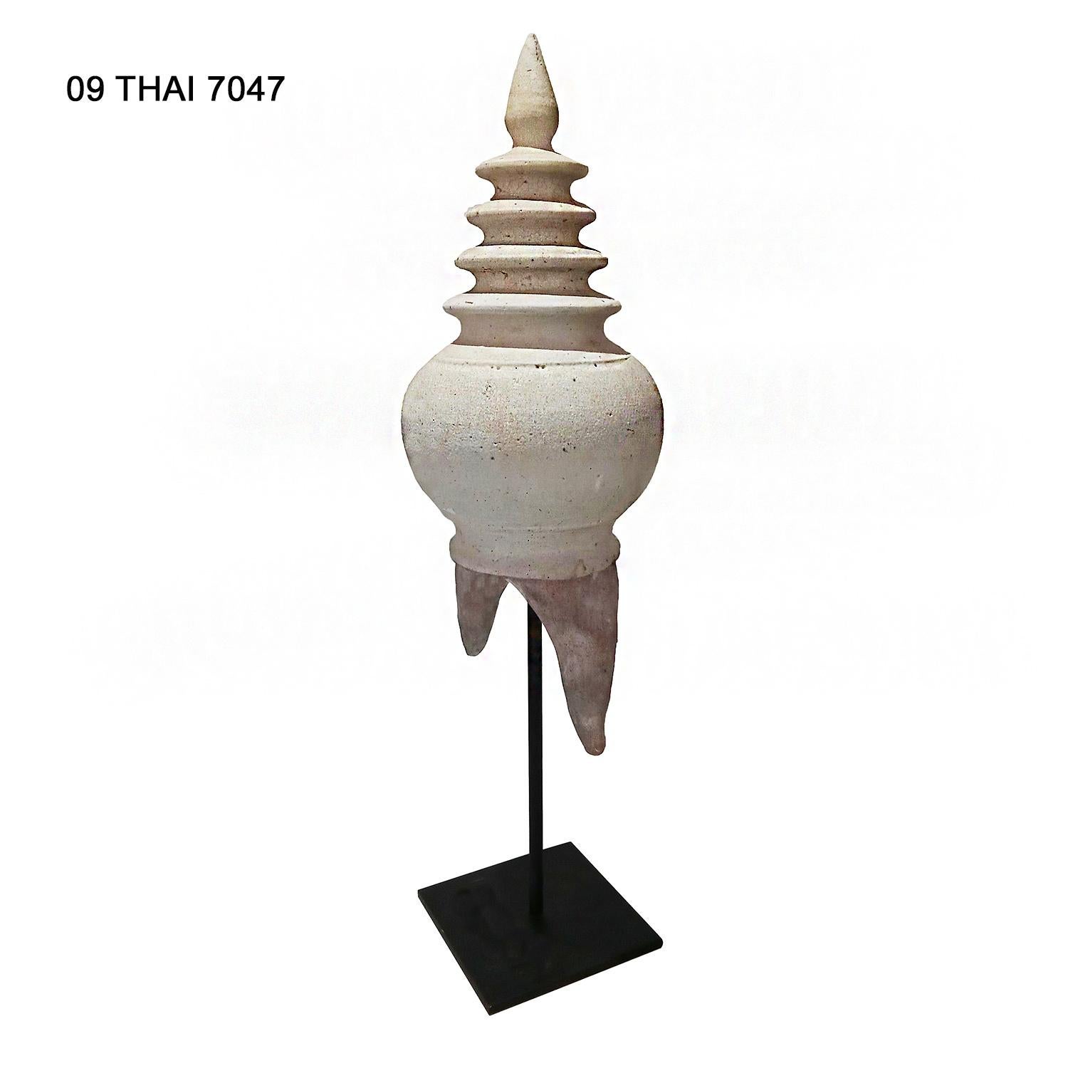 Thai Ceramic Stupa, on Stand For Sale 5