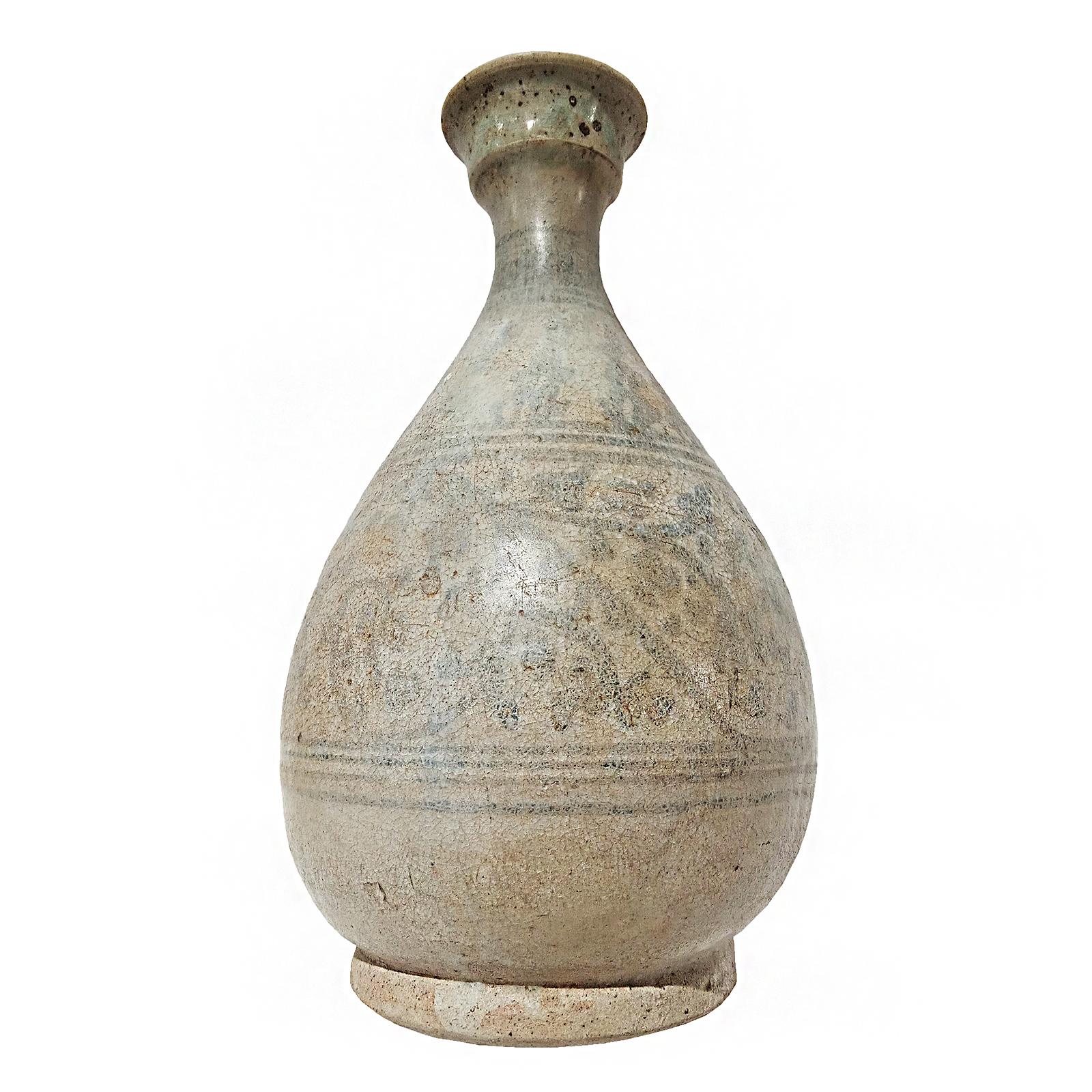 Glazed Thai Ceramic Vase, Mid 19th Century For Sale