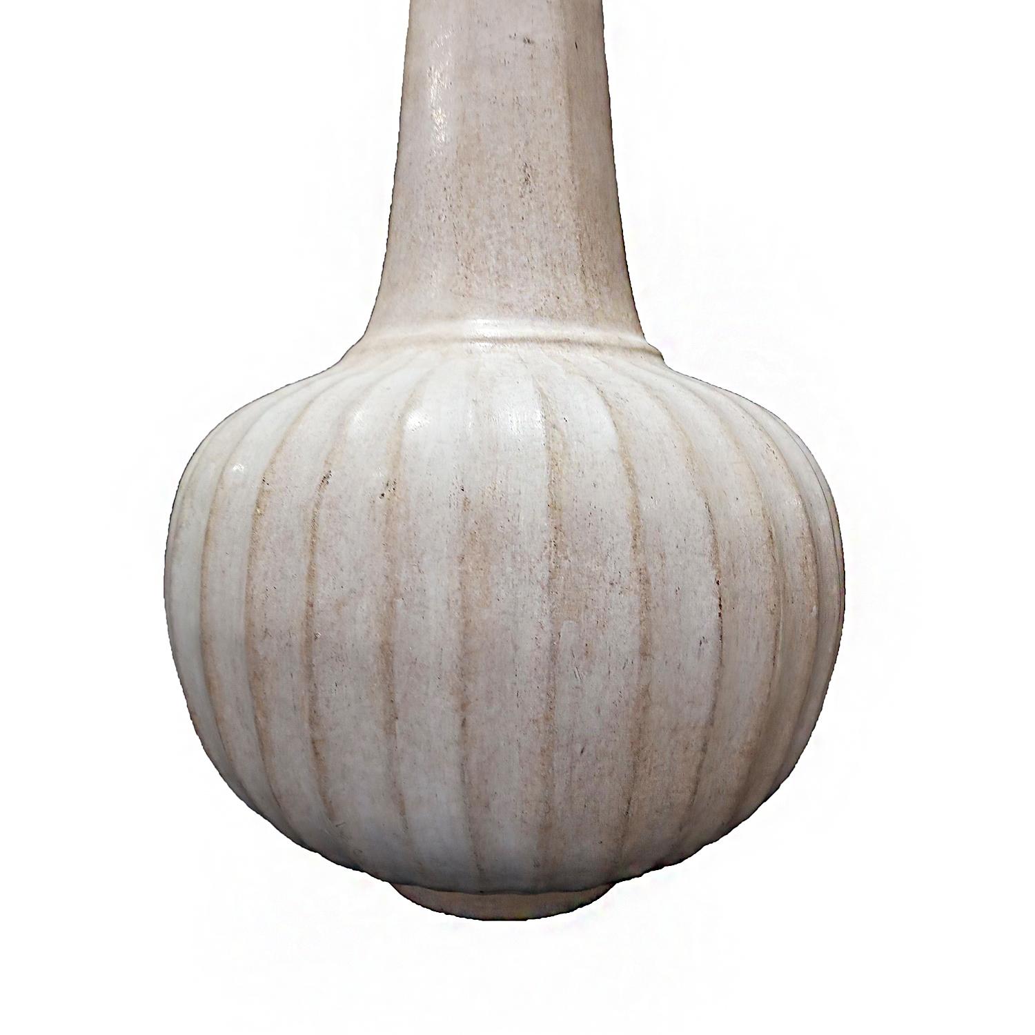 Other Thai Ceramic Vase with Beige Glaze For Sale