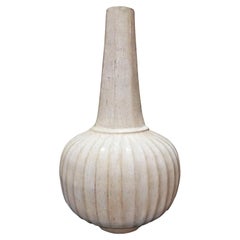 Thai Ceramic Vase with Beige Glaze