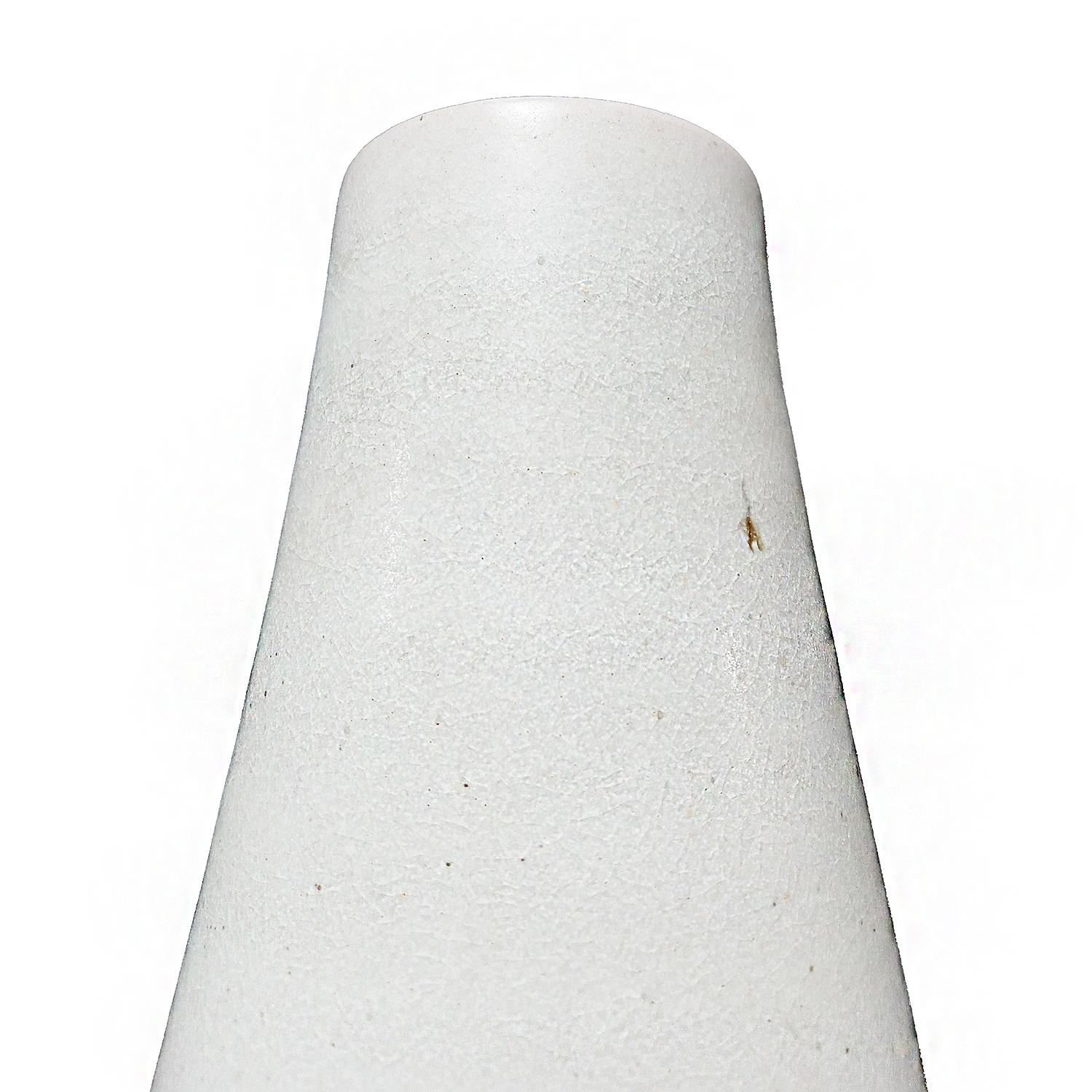Thai Ceramic Vase with White Glaze, Contemporary For Sale 4