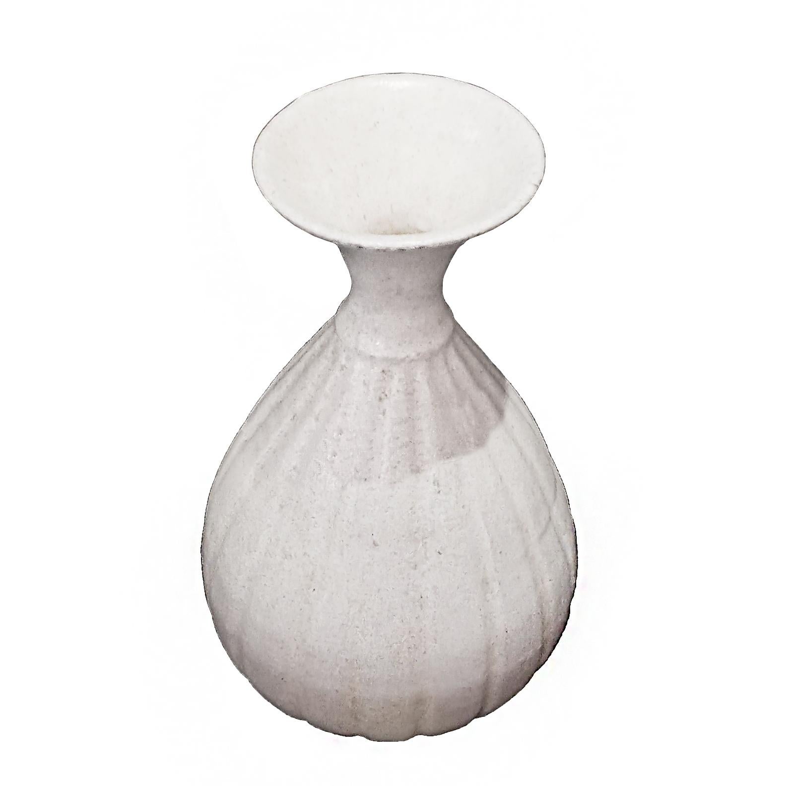 Other Thai Ceramic Vase with White Glaze For Sale
