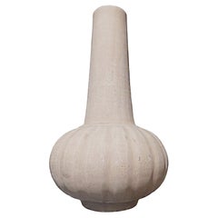 Thai Ceramic Vase with Light Beige Glaze