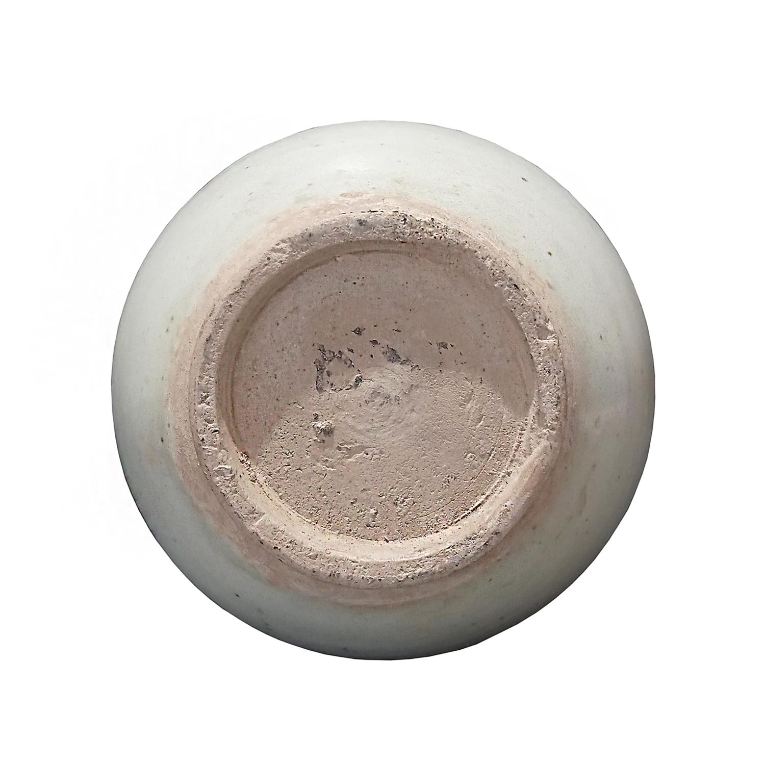 Thai-Keramikvase mit weißer Glasur, Mitte 20. im Angebot 1