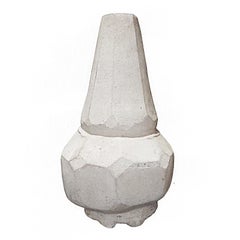Thai Ceramic Vase with White Rustic Glaze