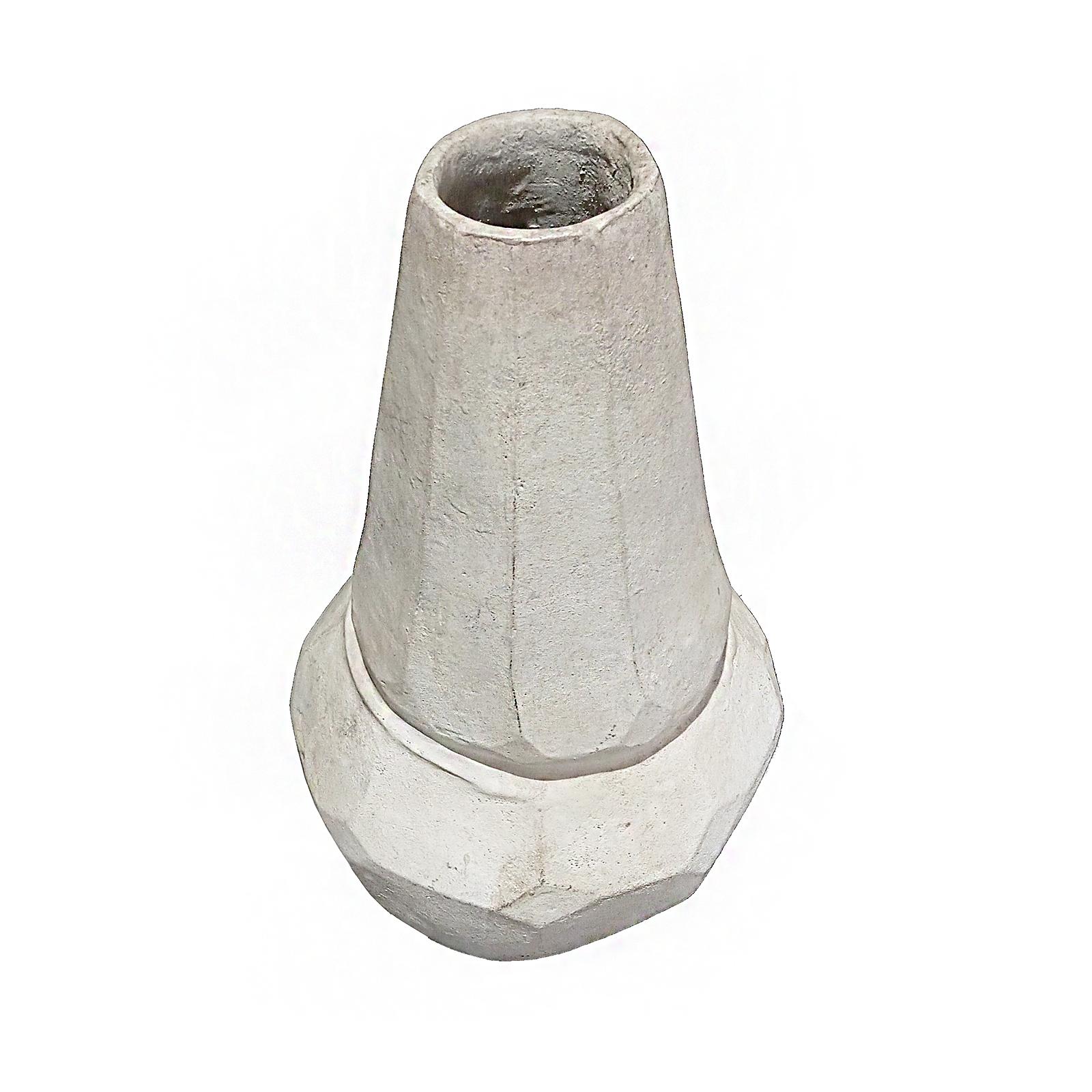 Glazed Thai Ceramic Vase with White Rustic Glaze For Sale