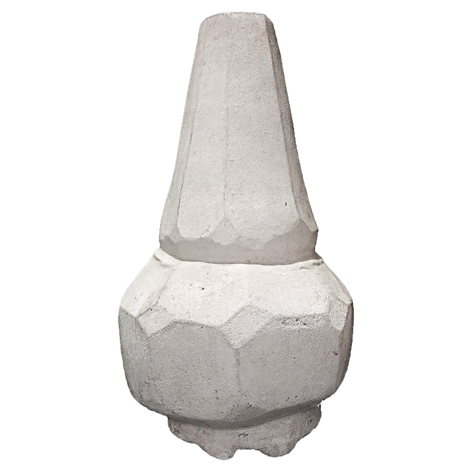 Thai Ceramic Vase with White Rustic Glaze For Sale