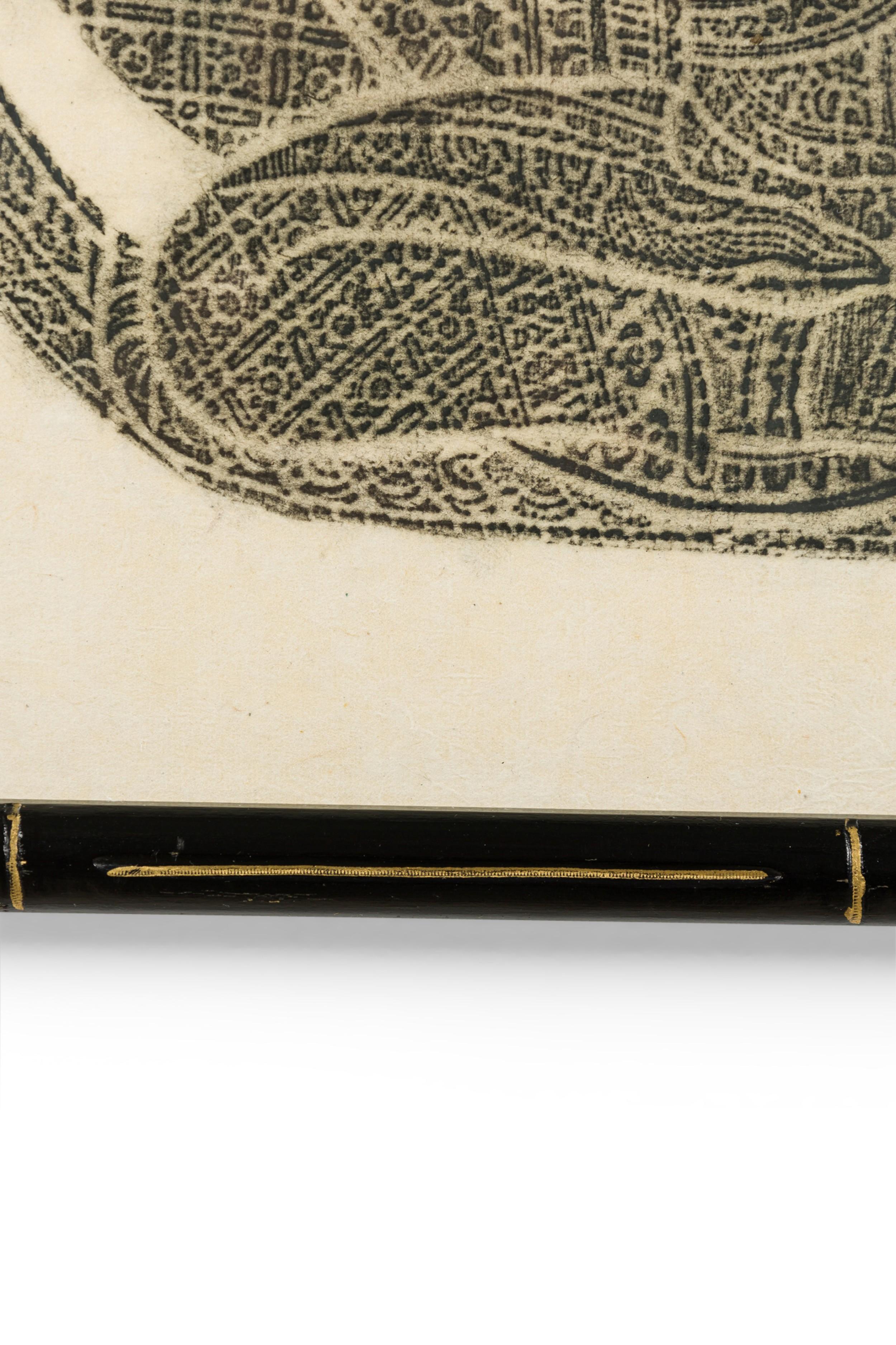 Fusain thaïlandais d'un homme et d'une femme Bon état - En vente à Queens, NY