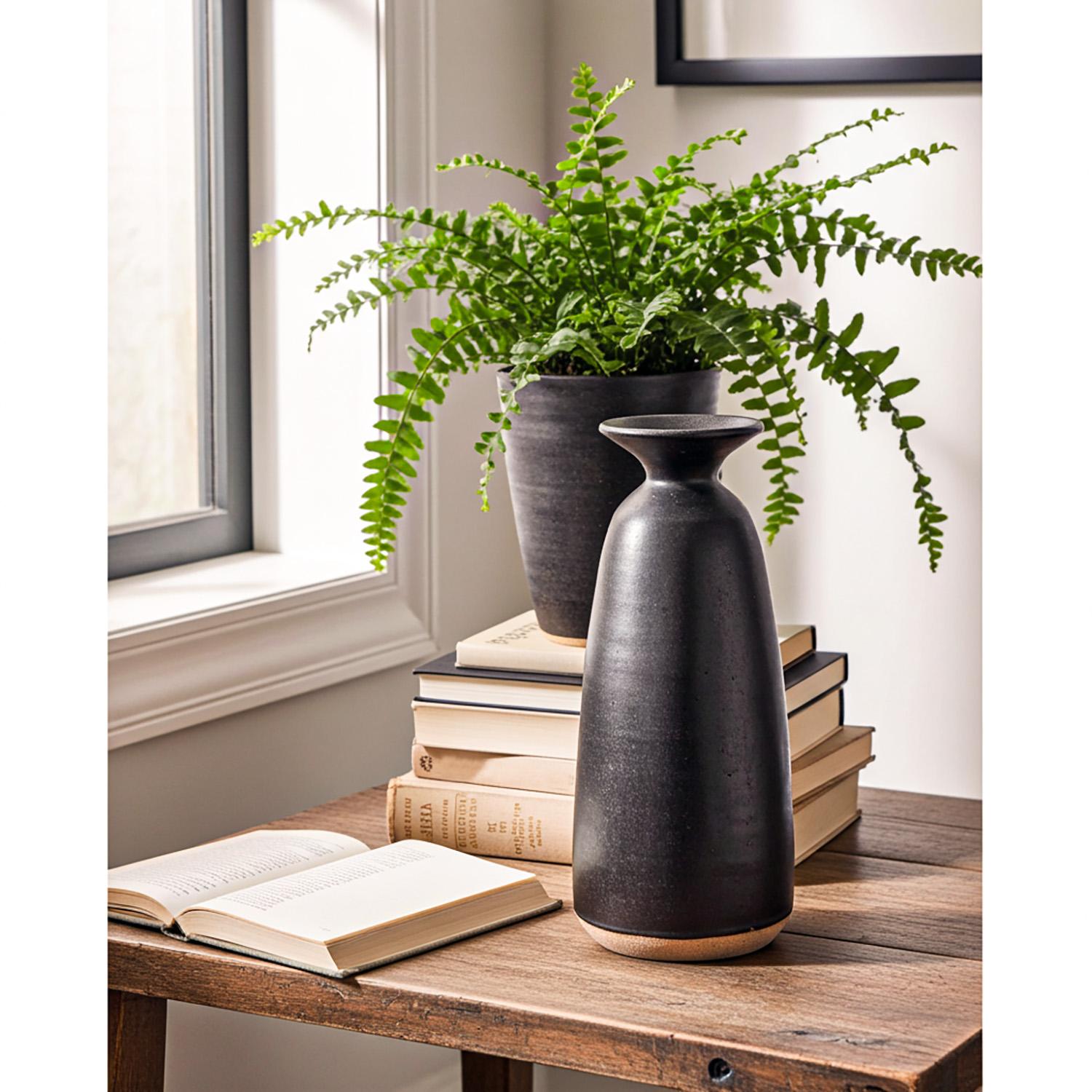 Vaso in ceramica tailandese con smalto marrone scuro in vendita 4