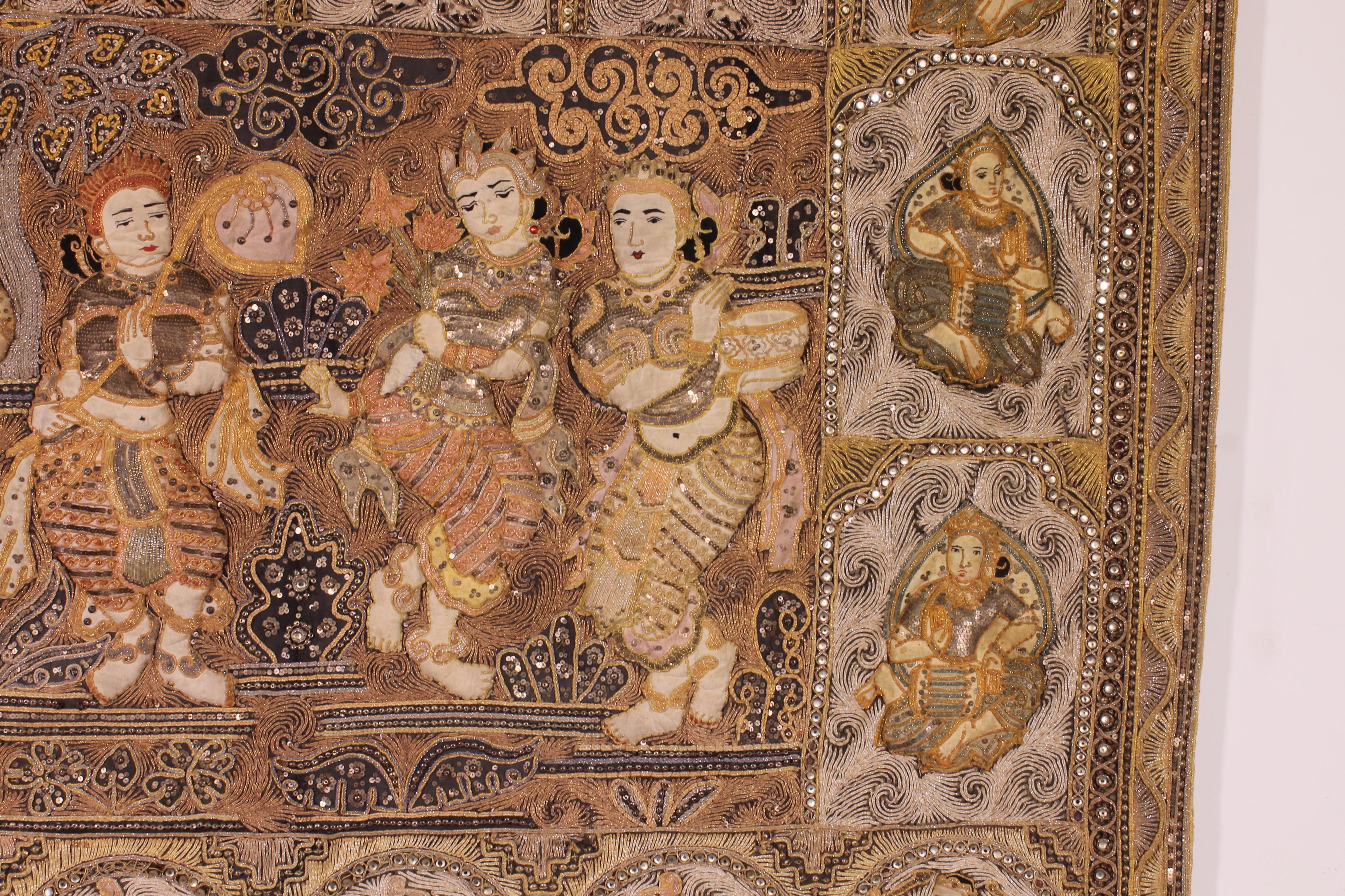 Broderie thaïlandaise - 19ème siècle Bon état - En vente à Brussels, Brussels
