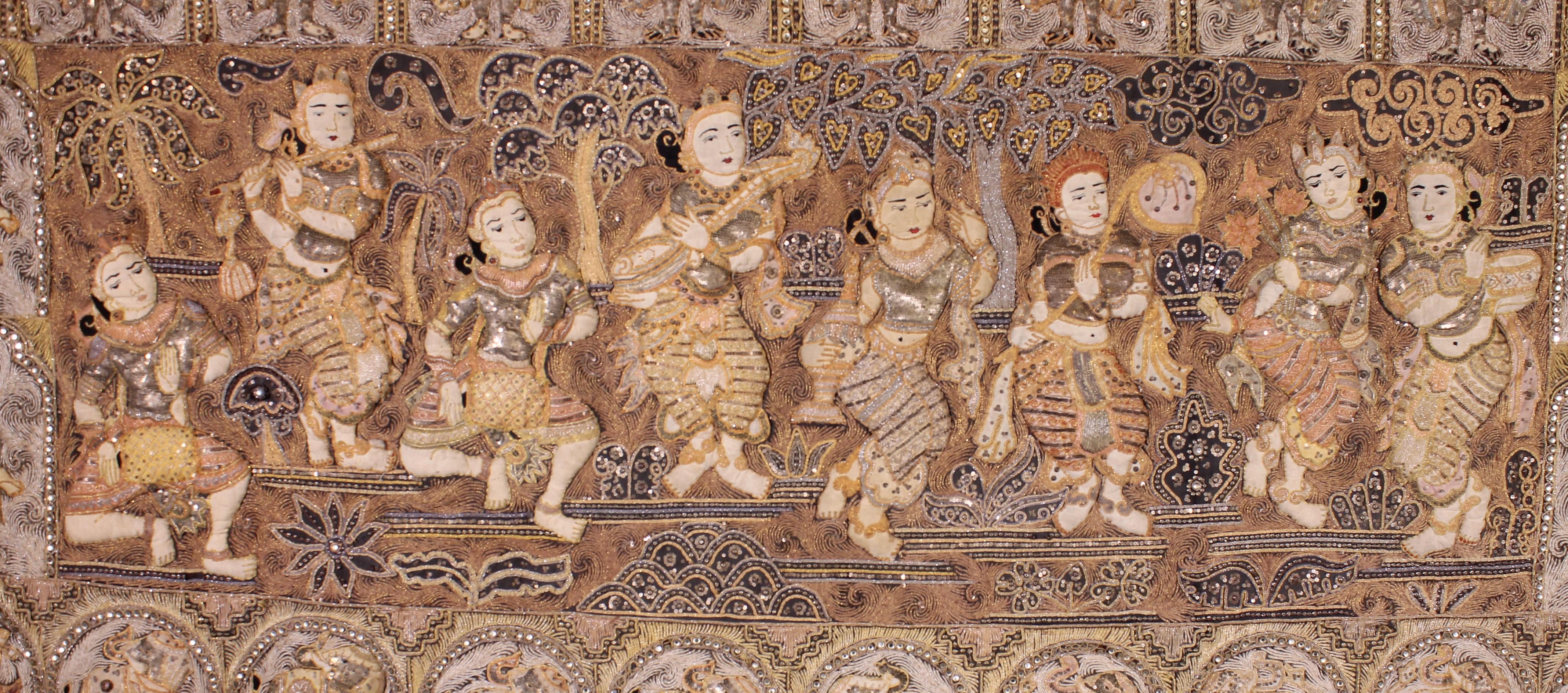 Coton Broderie thaïlandaise - 19ème siècle en vente