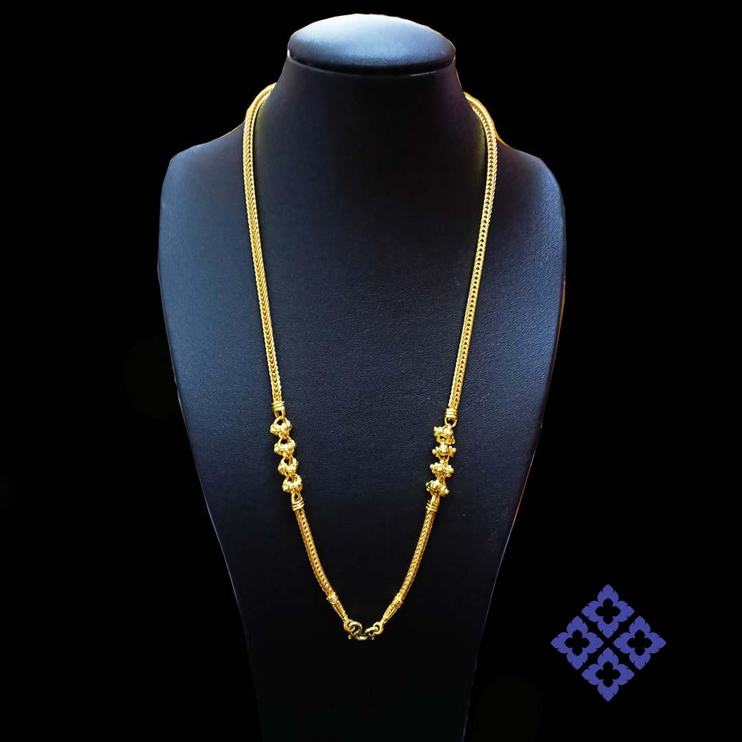 Thai flower pikun necklace. Brass+silver on 24K Goldplated. Thai sukhothai style For Sale 1