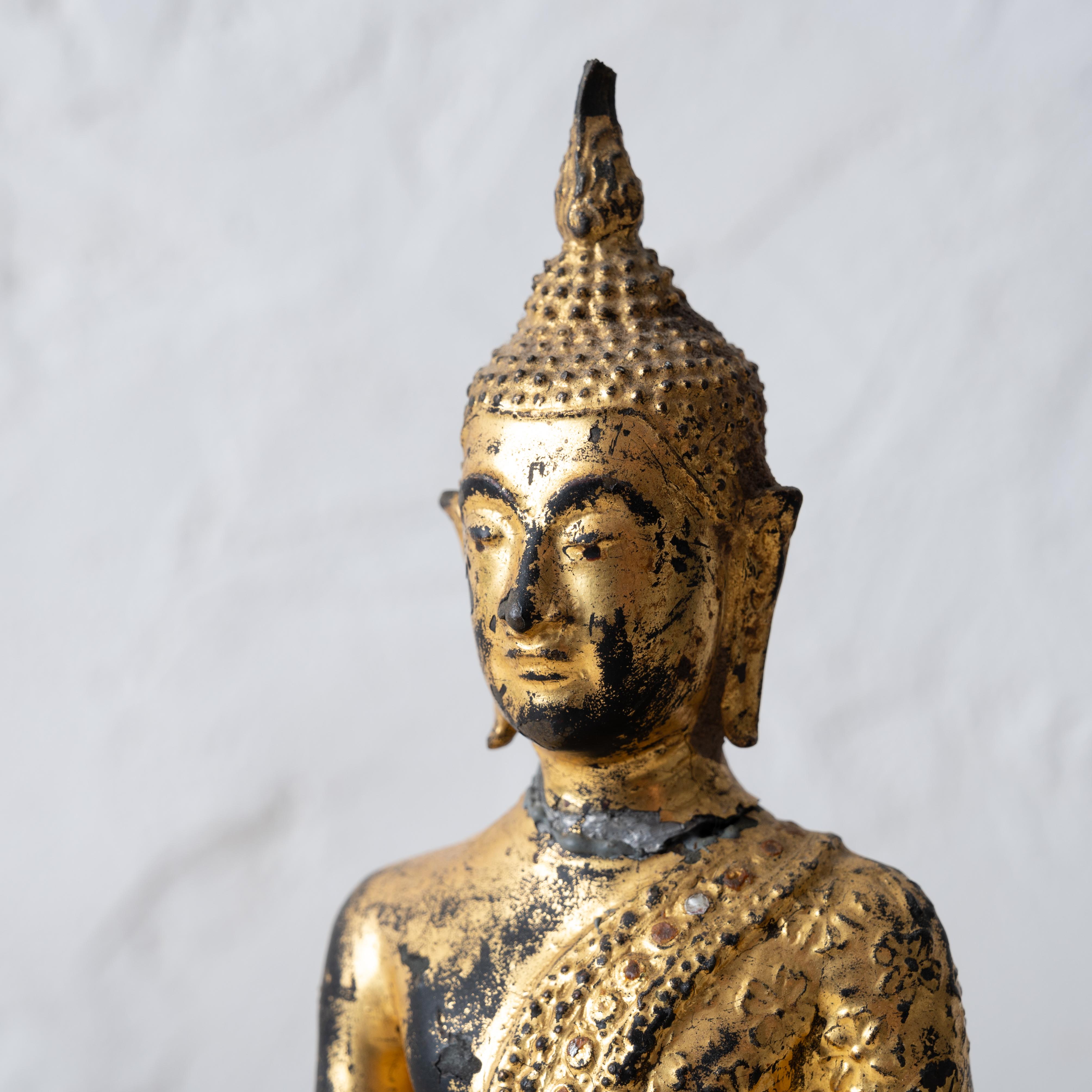 Thai Gilt Bronze Buddha, 19th Century For Sale 1