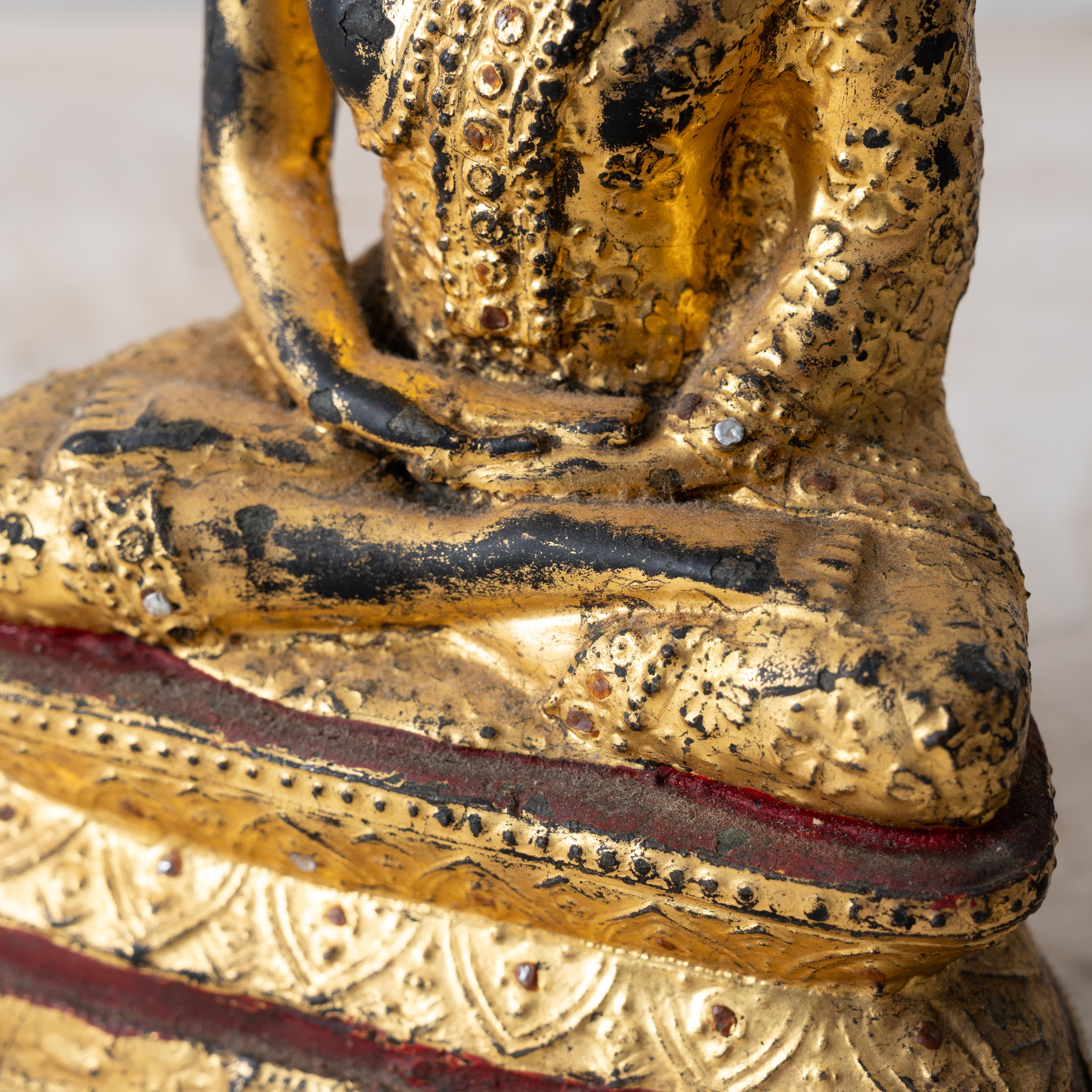 Thai Gilt Bronze Buddha, 19th Century For Sale 5