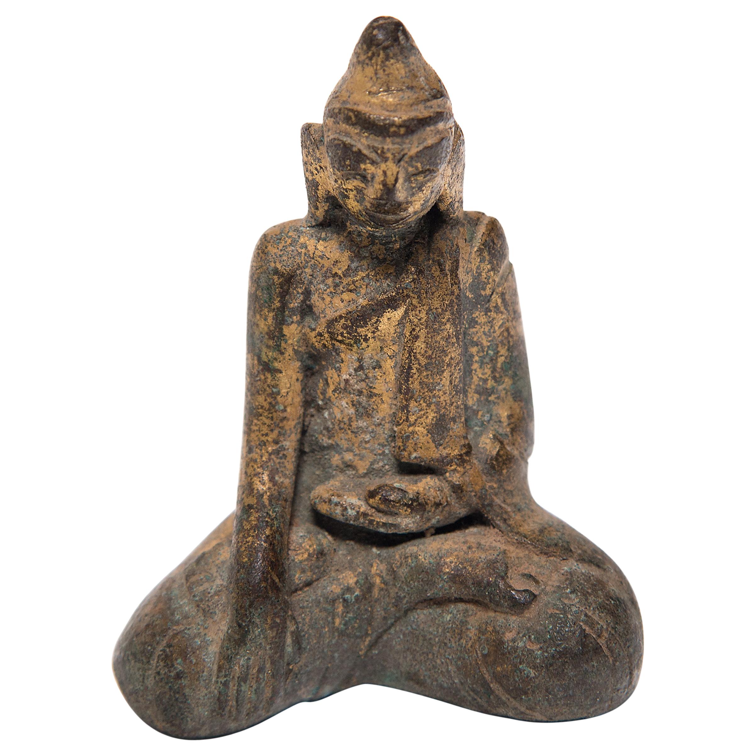 Thai Gilt Bronze Seated Buddha, c. 1850