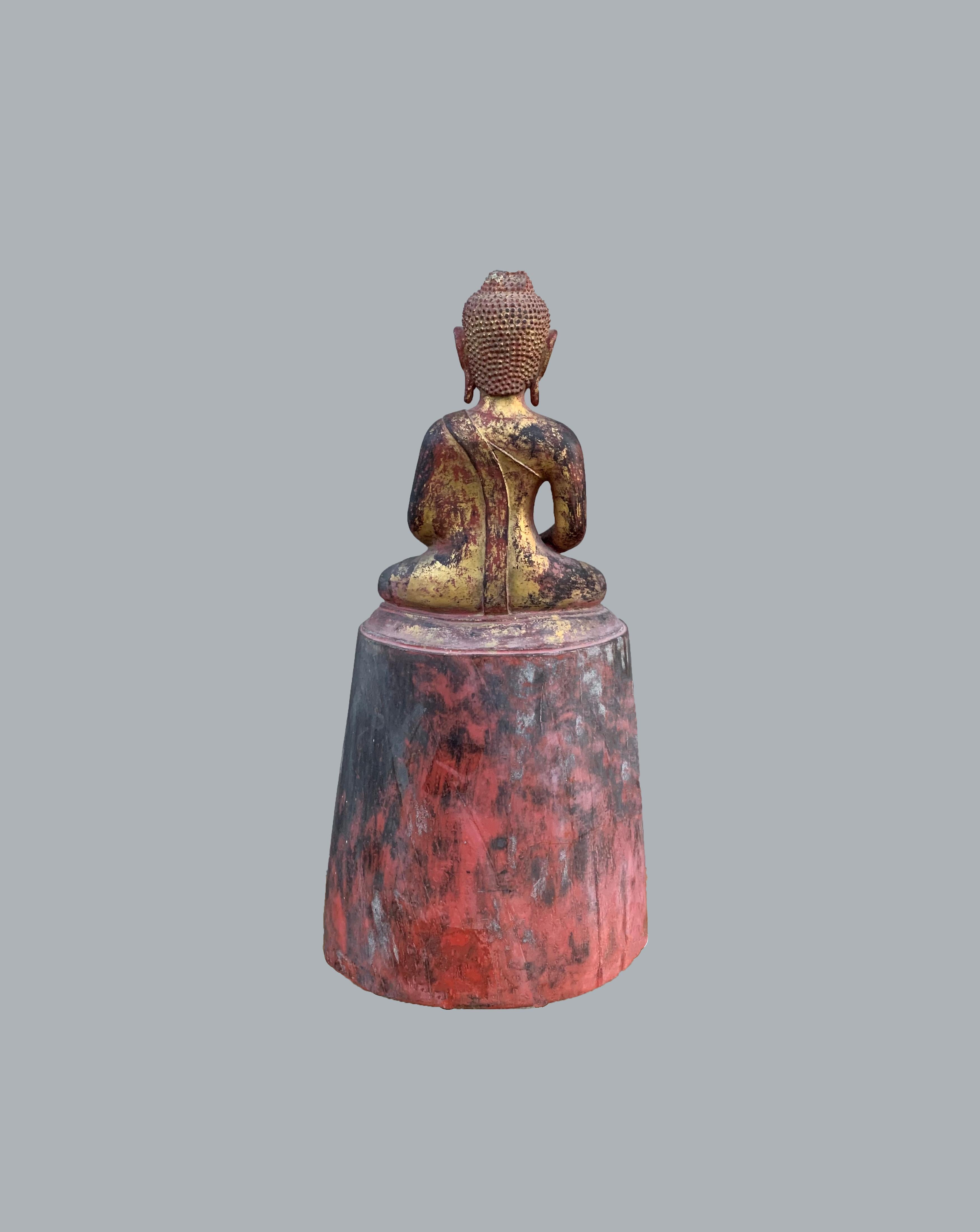Other Thai Gilt-Wood Seated Buddha, Early 20th Century  For Sale