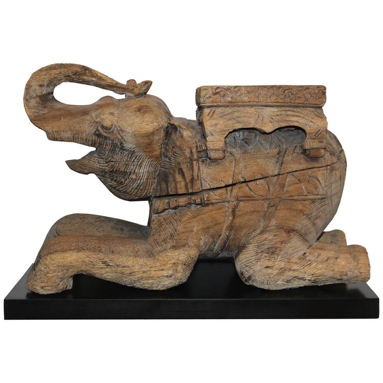 Thai Kneeling Elephant at 1stDibs