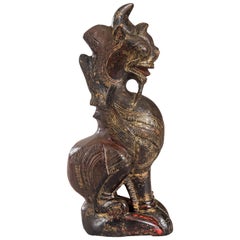 Thai Mythological Guardian Lion Sculpture