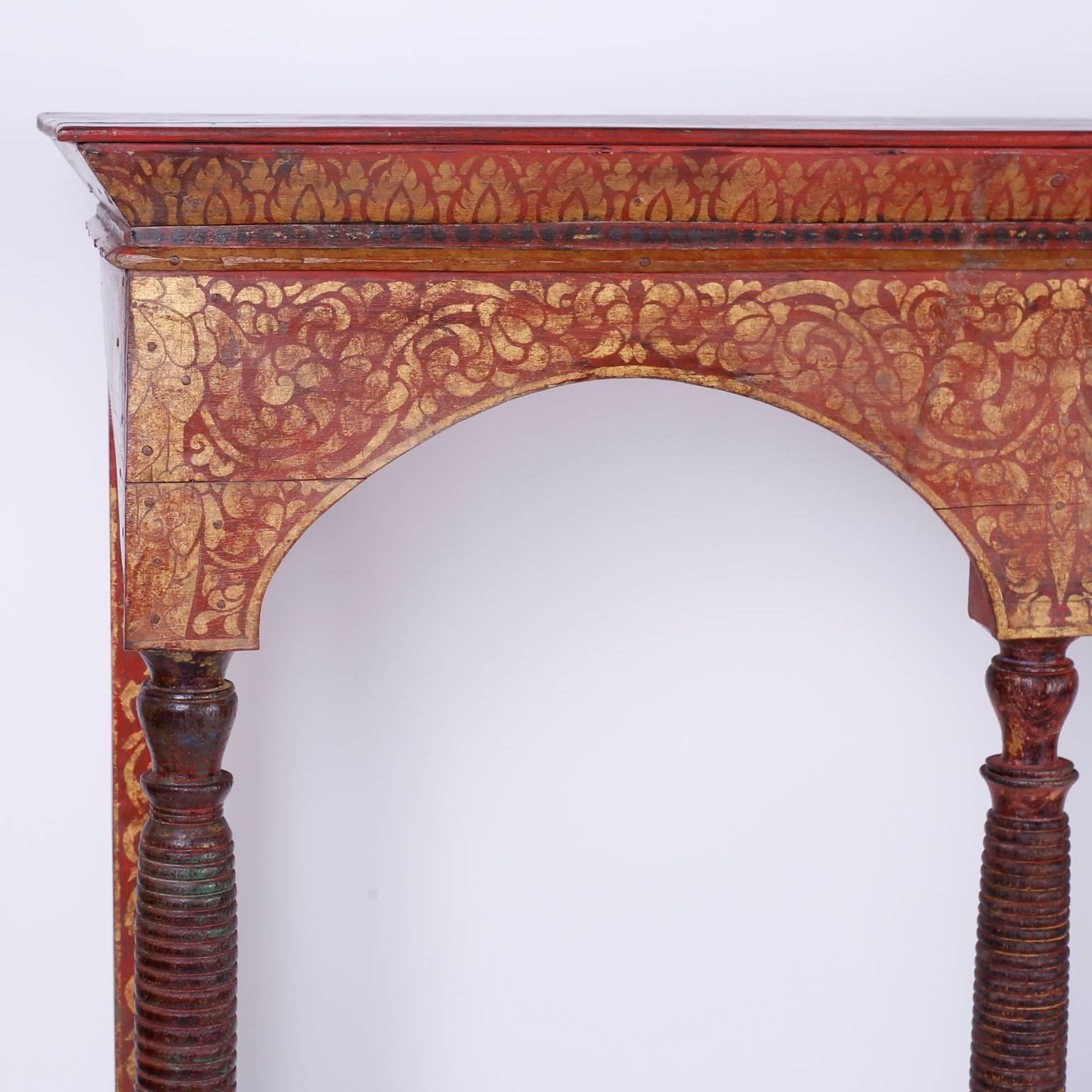 19th Century Thai Painted Altar Table or Console For Sale