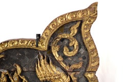 Thai Rattanakosin-Era Carved and Gilded Throne Side Panels (pair)