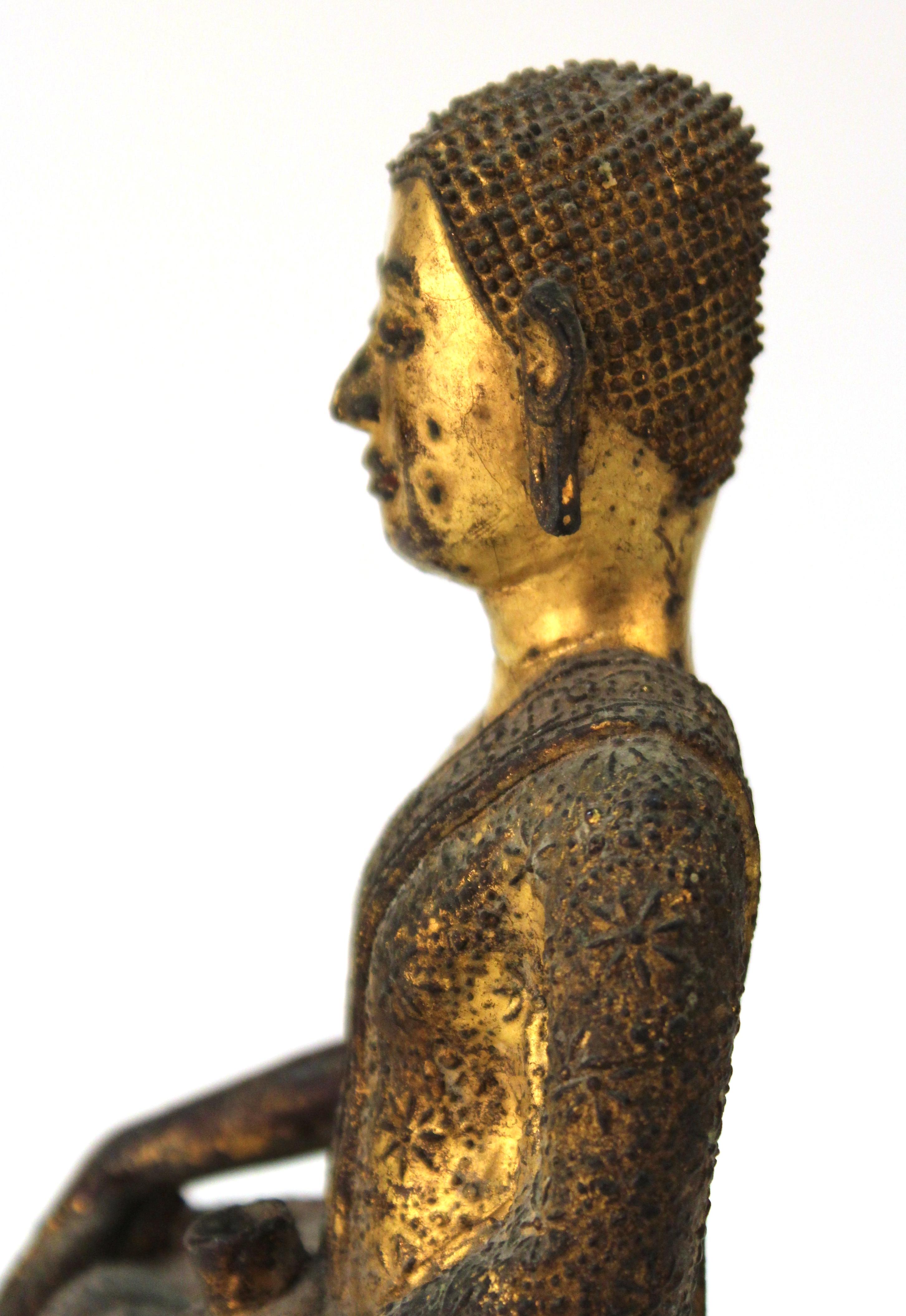 Thai Rattanakosin Period Gilt Bronze Buddha 3