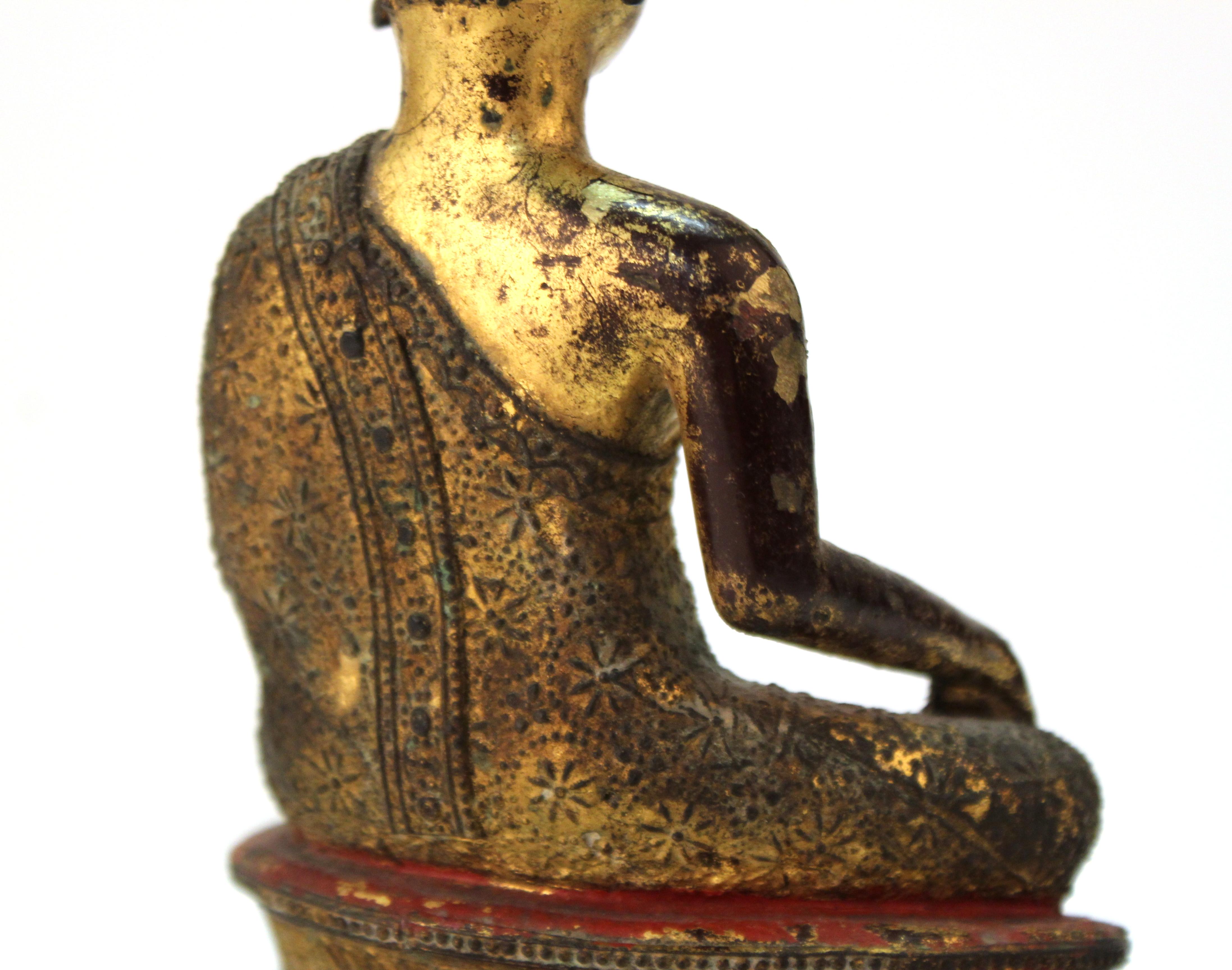 Thai Rattanakosin Period Gilt Bronze Buddha 4
