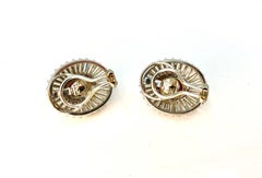 Thai Ruby and Diamond Earrings