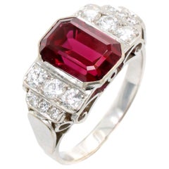 Thai Ruby and Diamond Ring