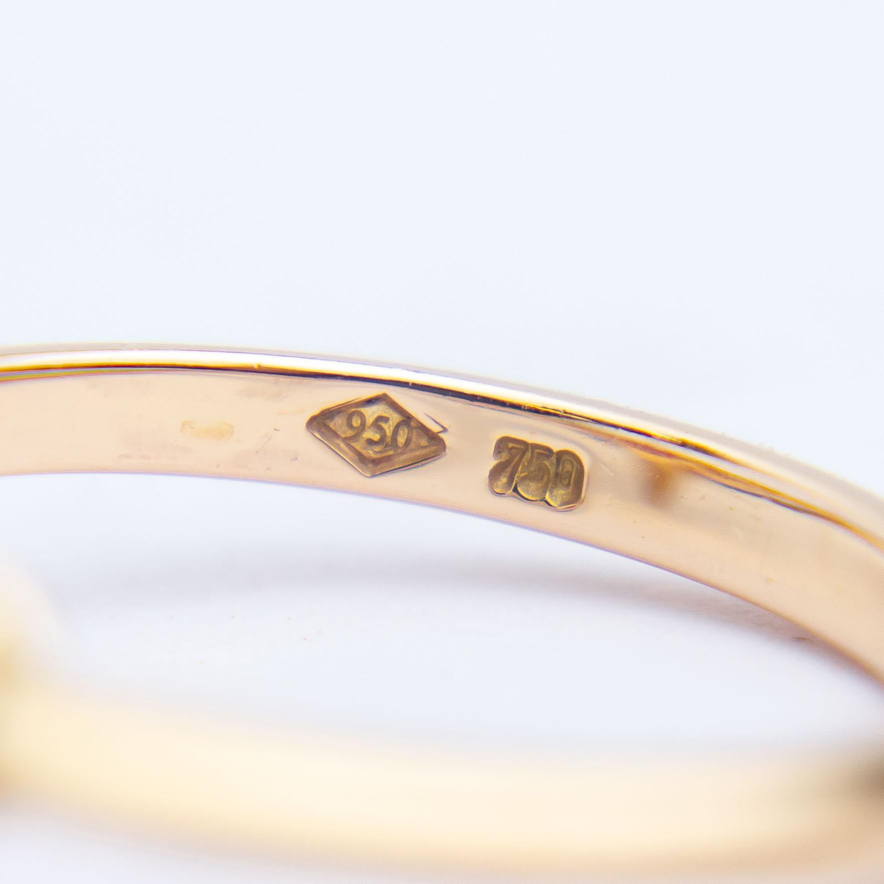 Anillo de rubí tailandés y diamante talla europea antigua en venta 1