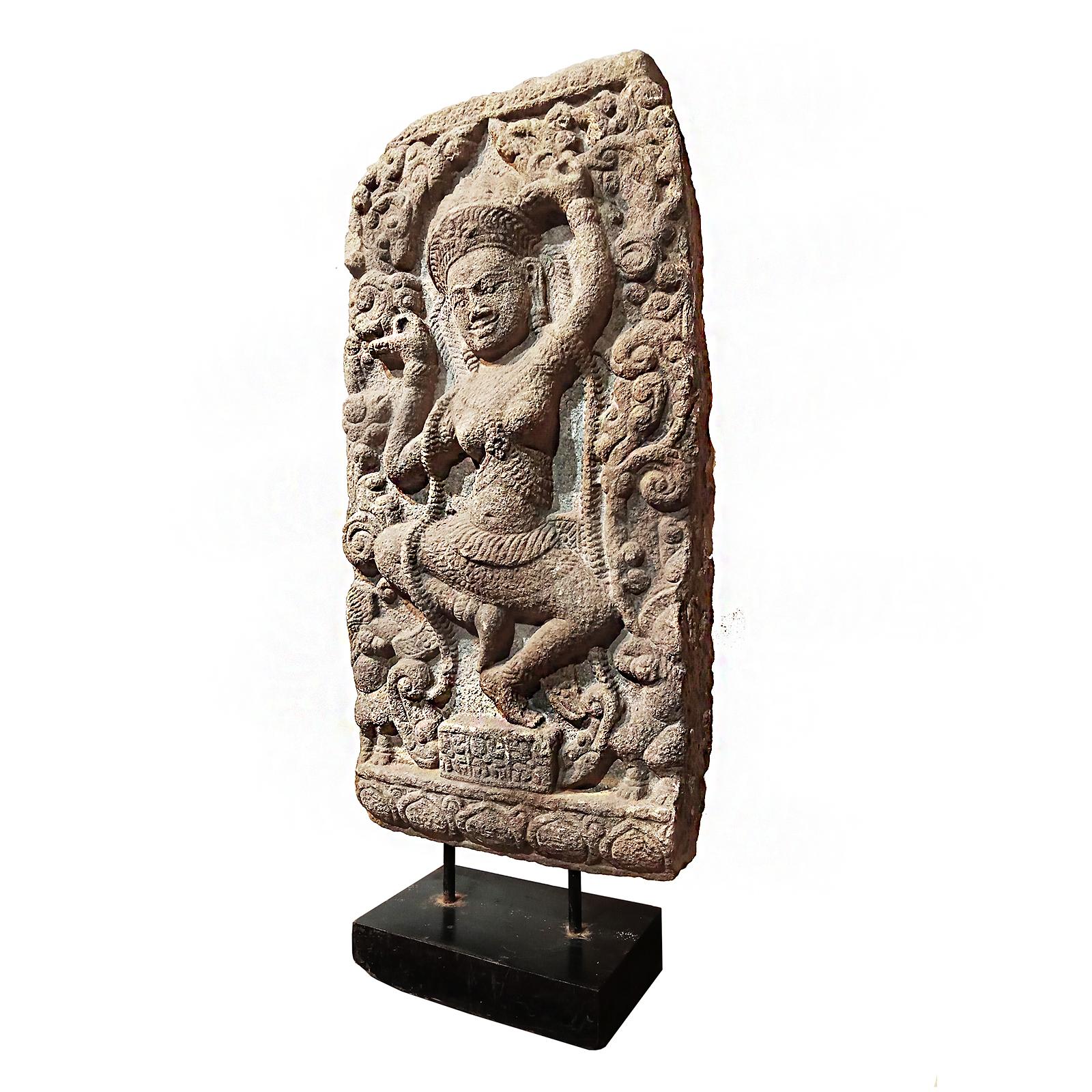 Thai Sandstone Carving  In Good Condition For Sale In New York, NY