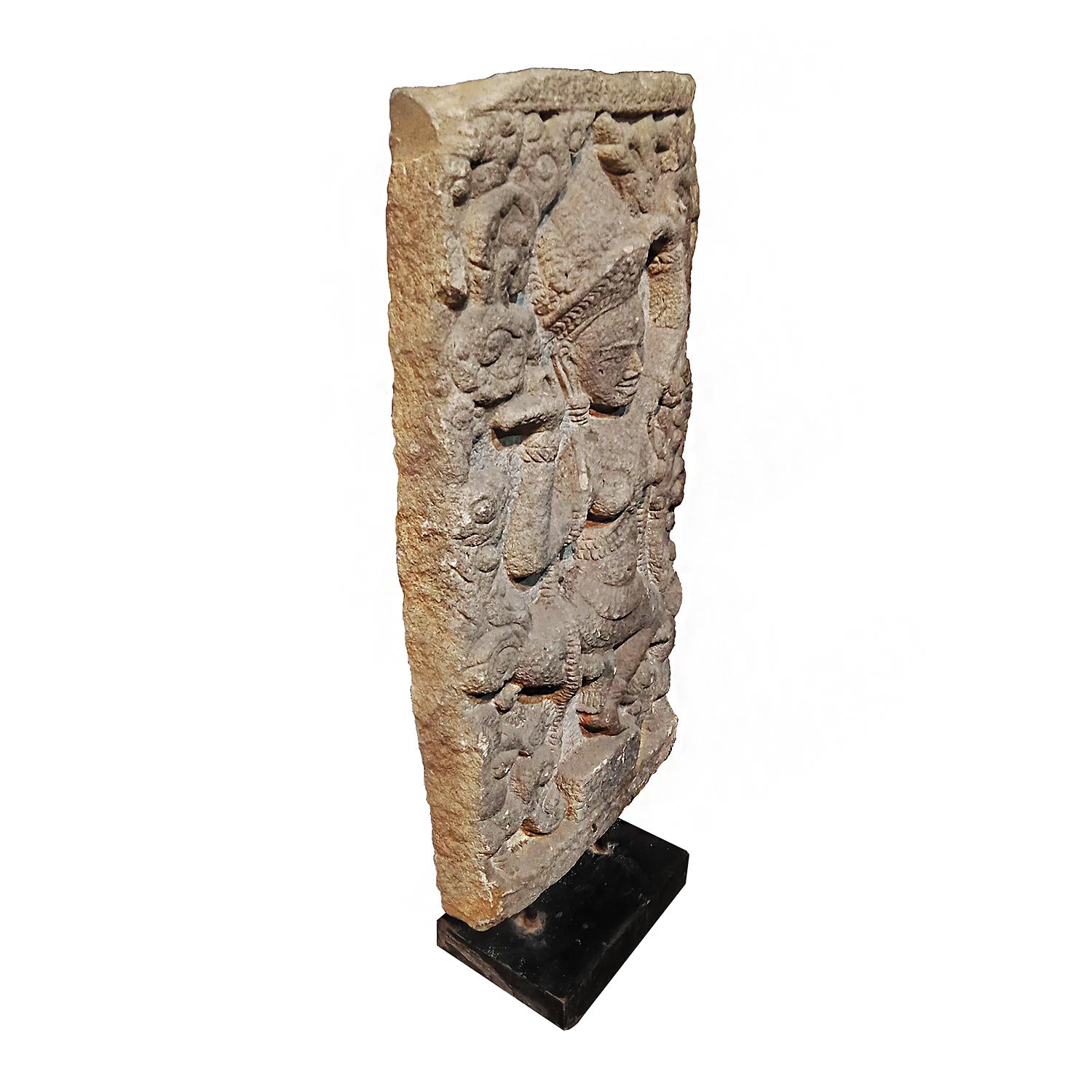 Late 20th Century Thai Sandstone Carving  For Sale