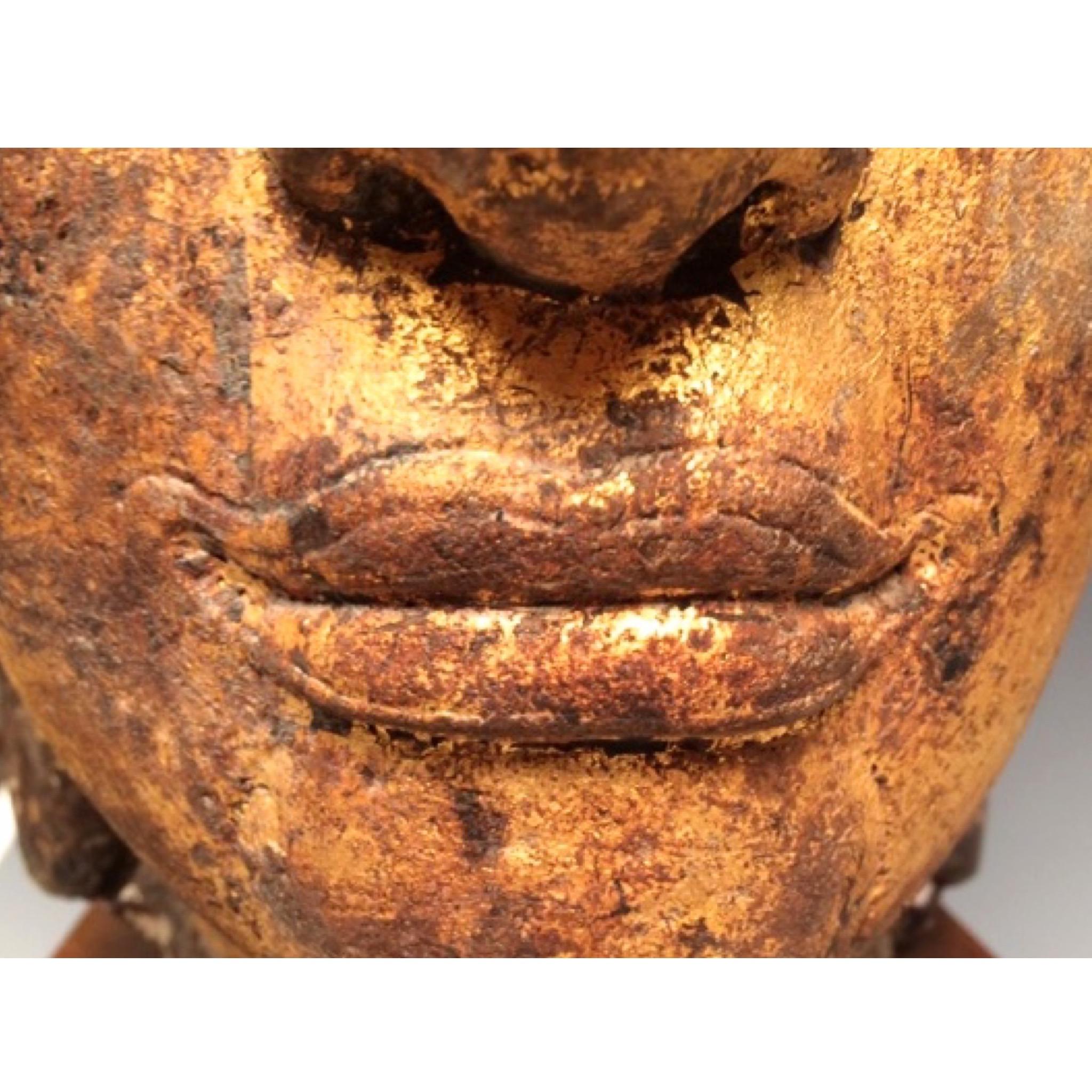 Thai Sandstone Carving of the Head of A Buddha Image For Sale 6