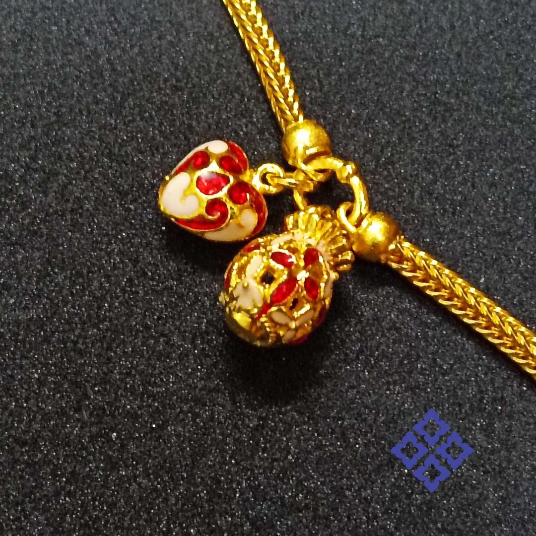 Women's Thai sukhothai gold bracelet. Brass + silver on 24K Goldplated. For Sale