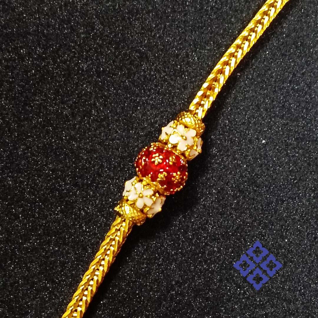 Women's Thai sukhothai gold bracelet. Brass + silver on 24K Goldplated. For Sale