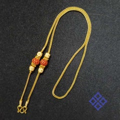 Thai sukhothai gold necklace. Brass + silver on 24K Goldplated.