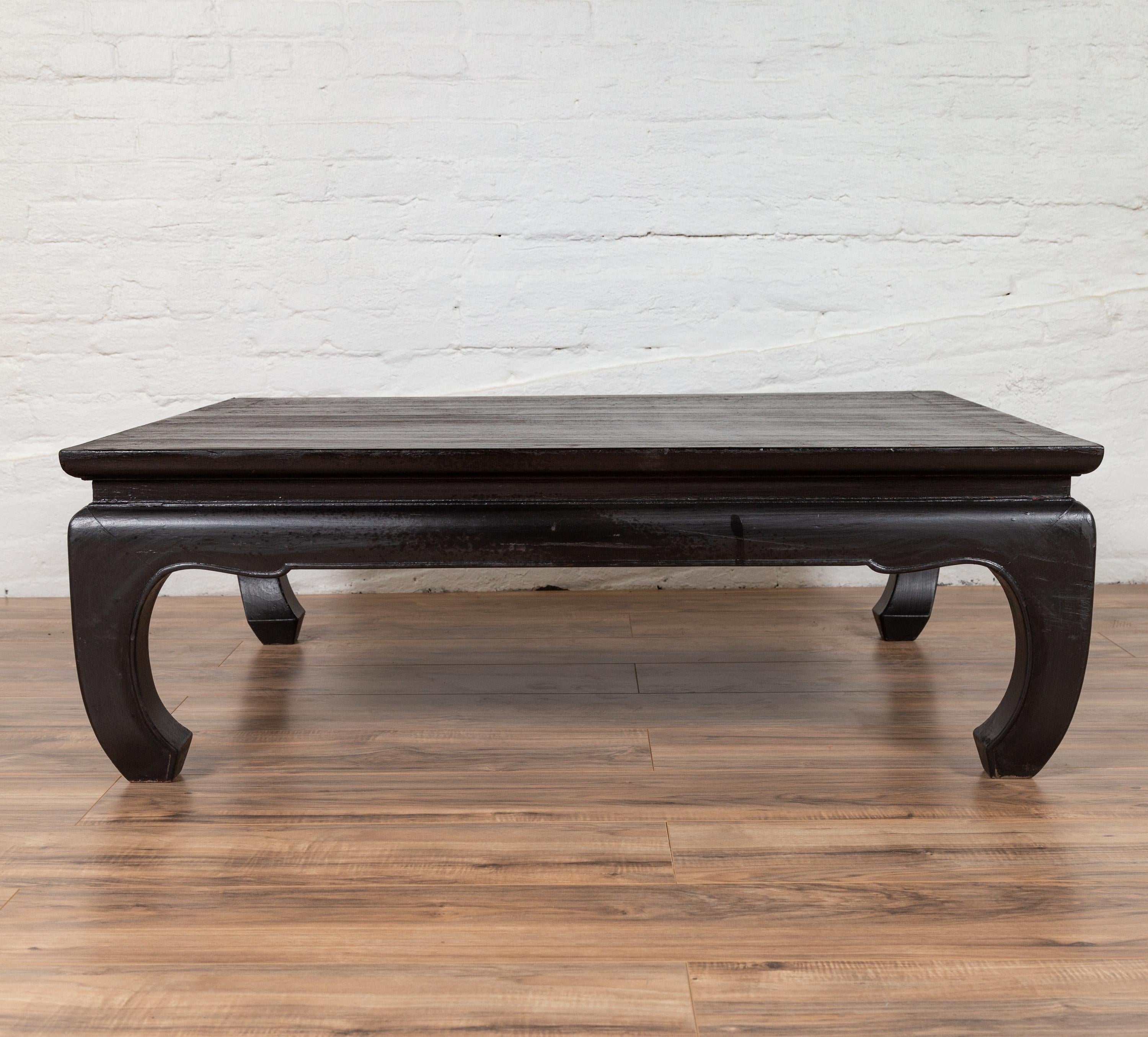 black antique coffee table